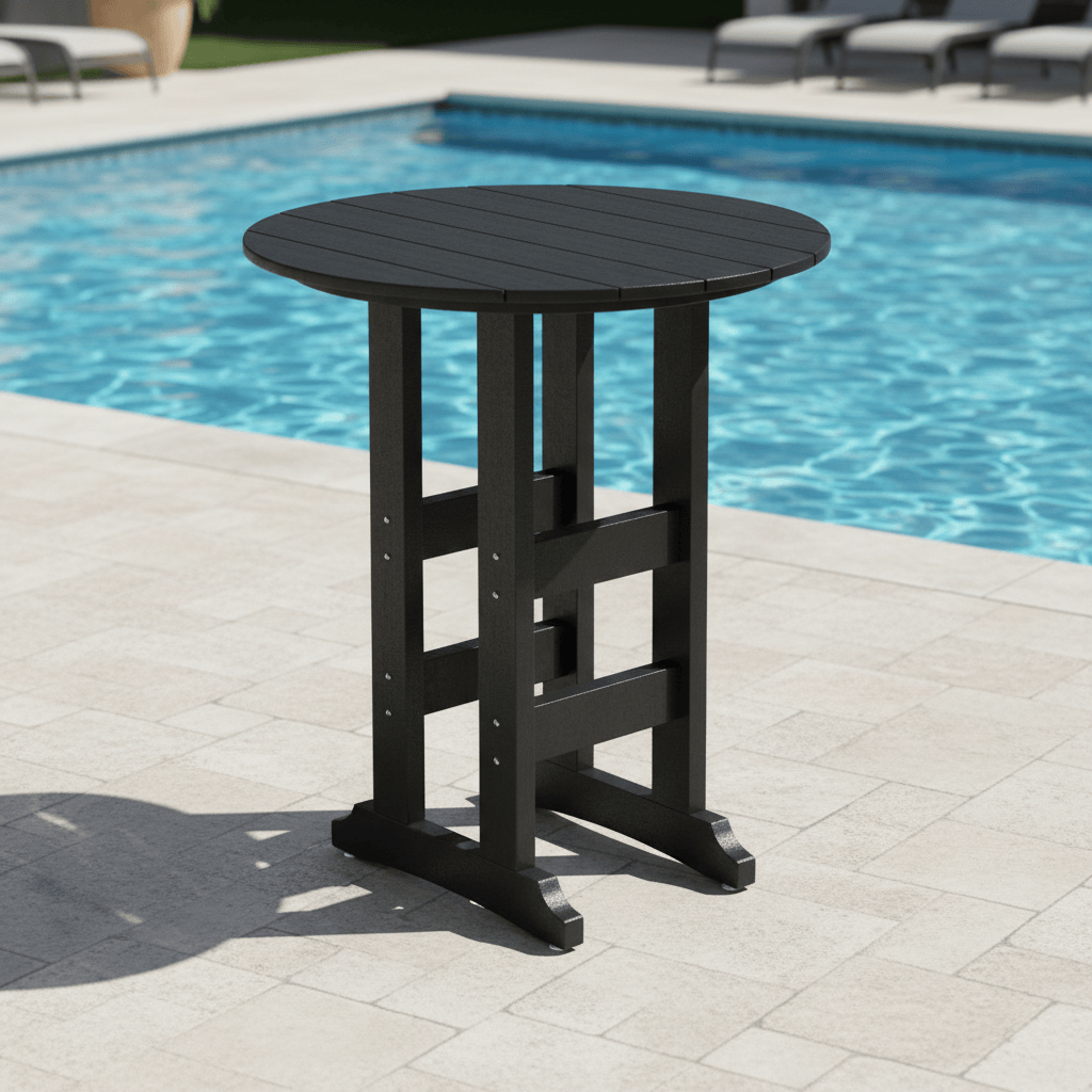 SoPoly 36" Round Poly Bar Table