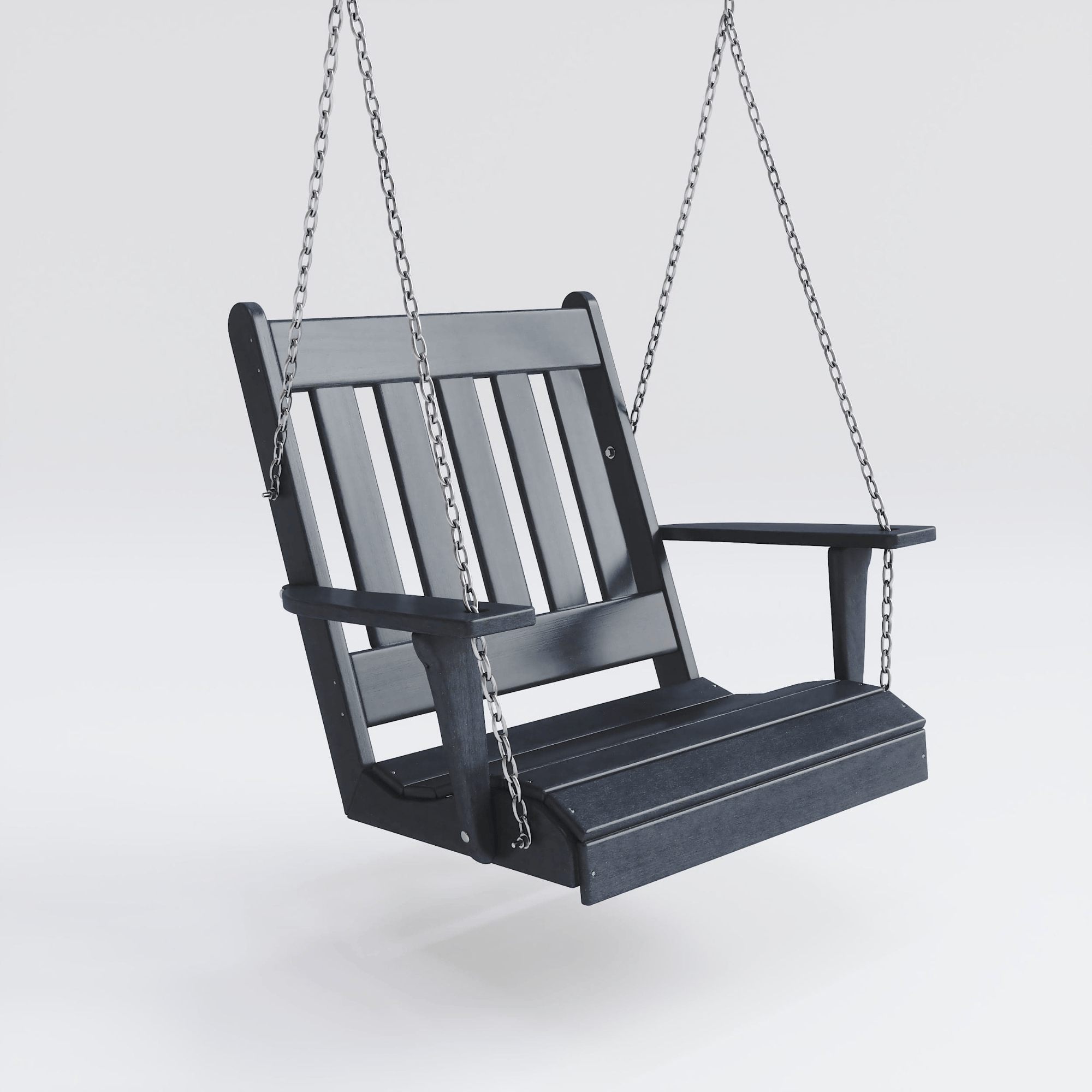 Keystone Amish Co. Franklin English Recycled Plastic Swing Chair, Black