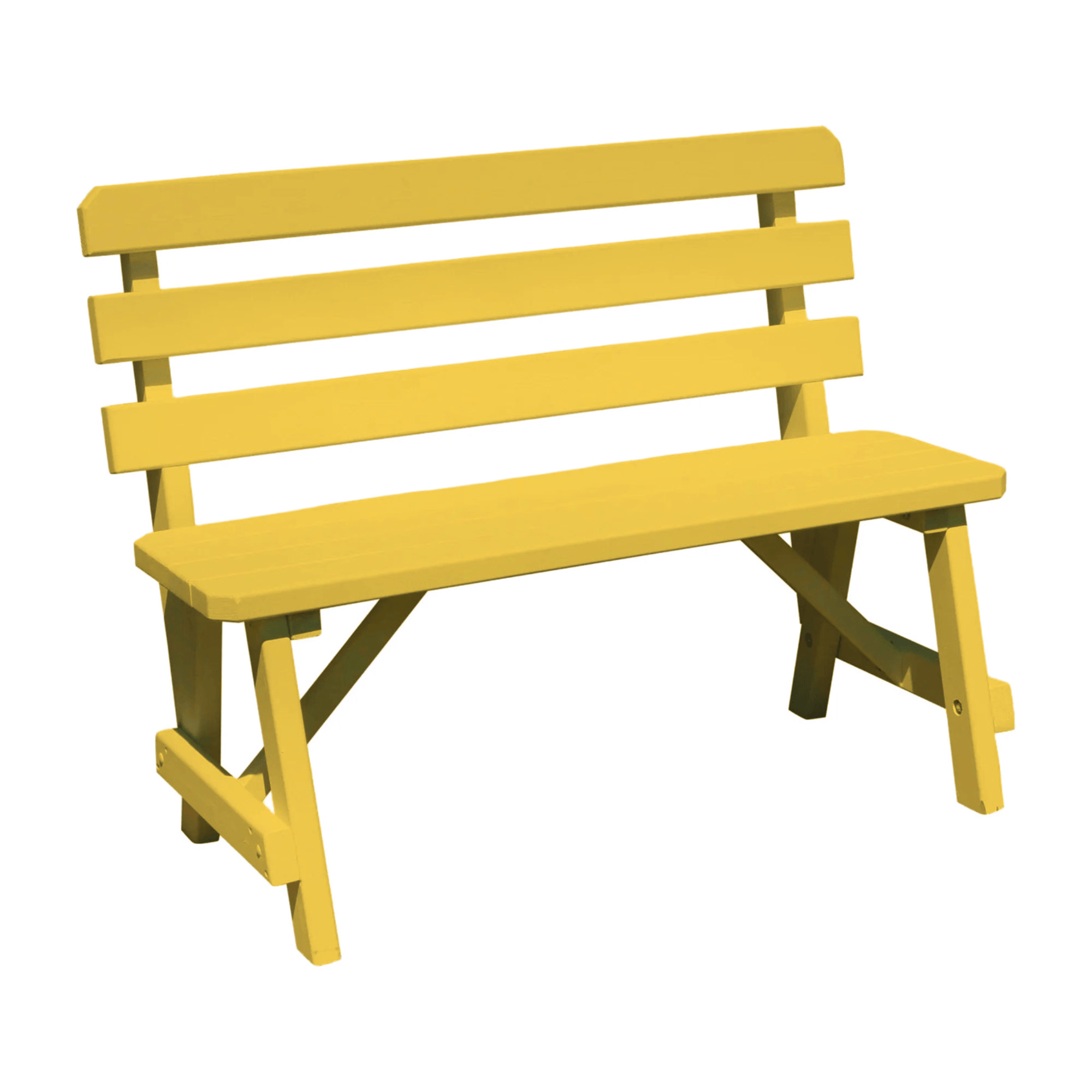 Keystone Amish Co. Traditional Wooden Backed Outdoor Bench