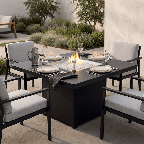 Berlin Gardens Numa Outdoor Poly Lumber Fire Pit Dining Height Table