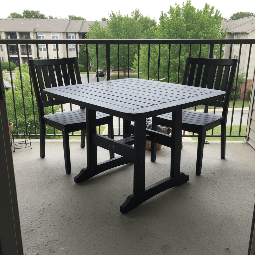 SoPoly St. Simons 44" Square Poly Outdoor Dining Table