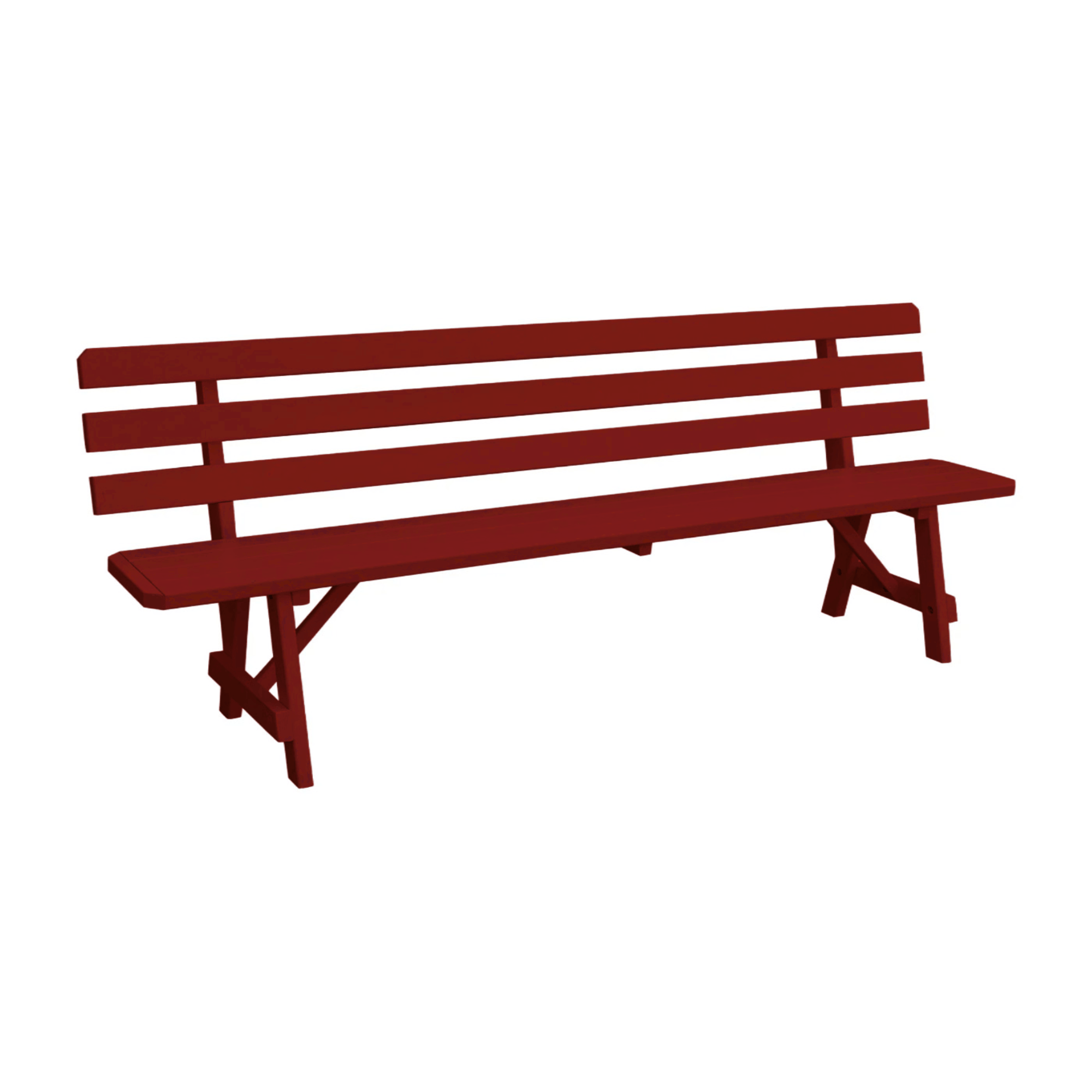 Keystone Amish Co. Traditional Wooden Backed Outdoor Bench