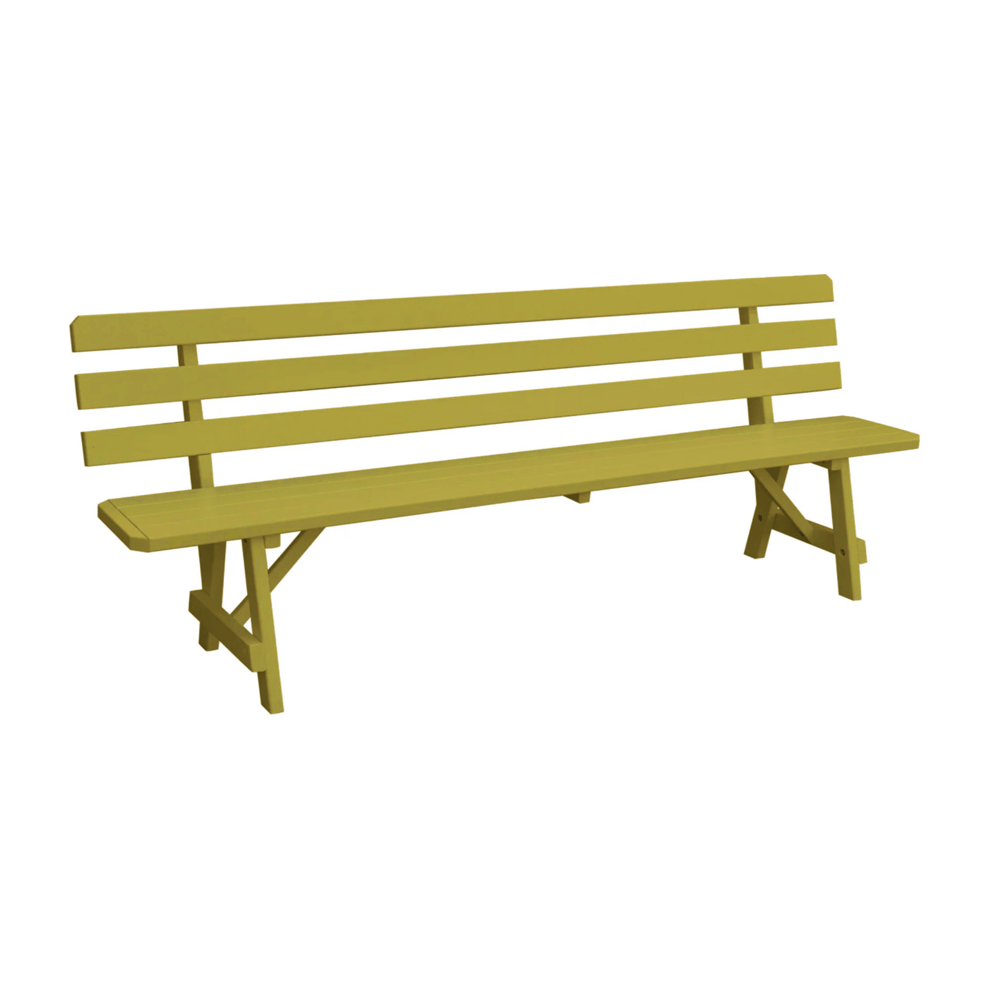 Keystone Amish Co. Traditional Wooden Backed Outdoor Bench