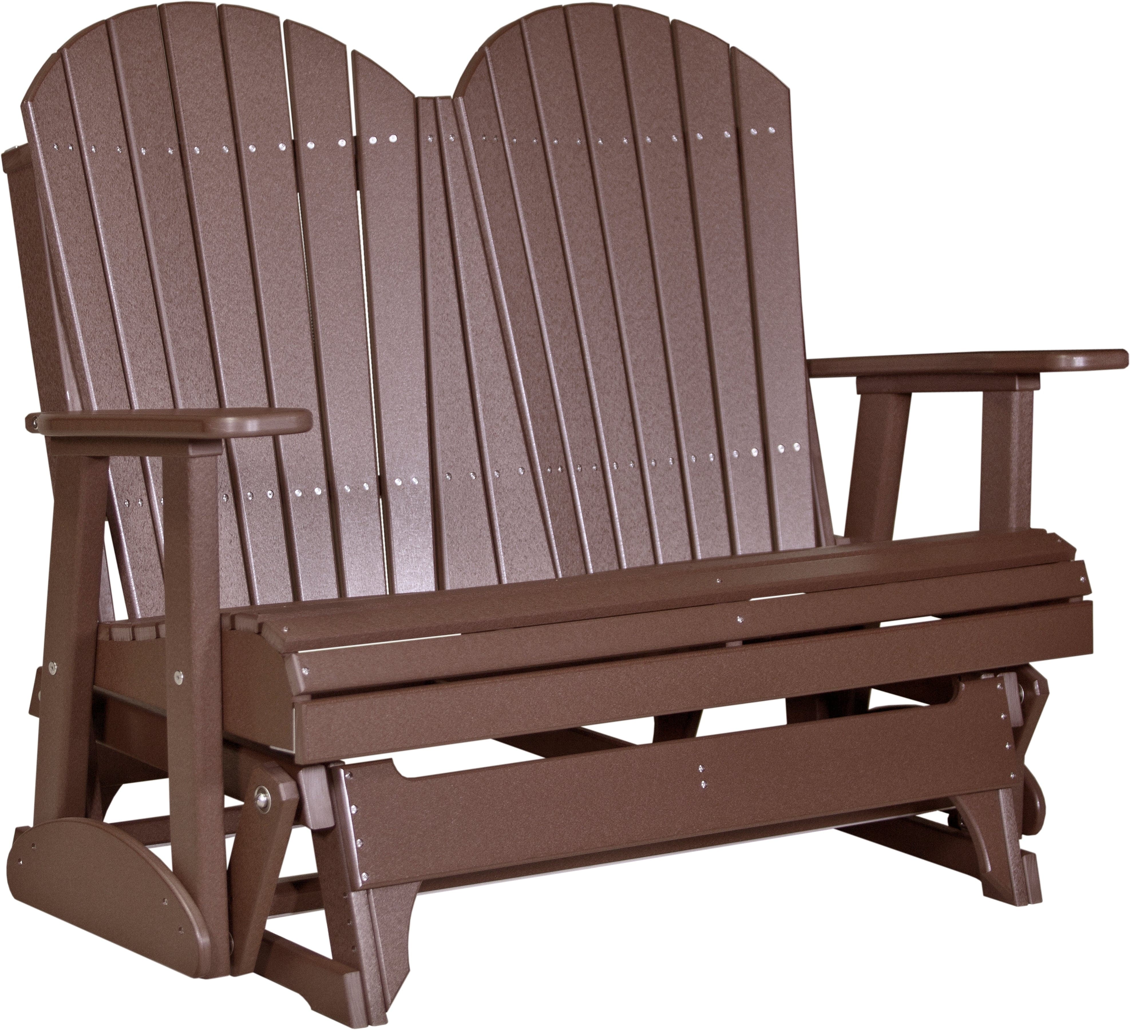 LuxCraft Adirondack 4-Foot Poly Composite Patio Glider