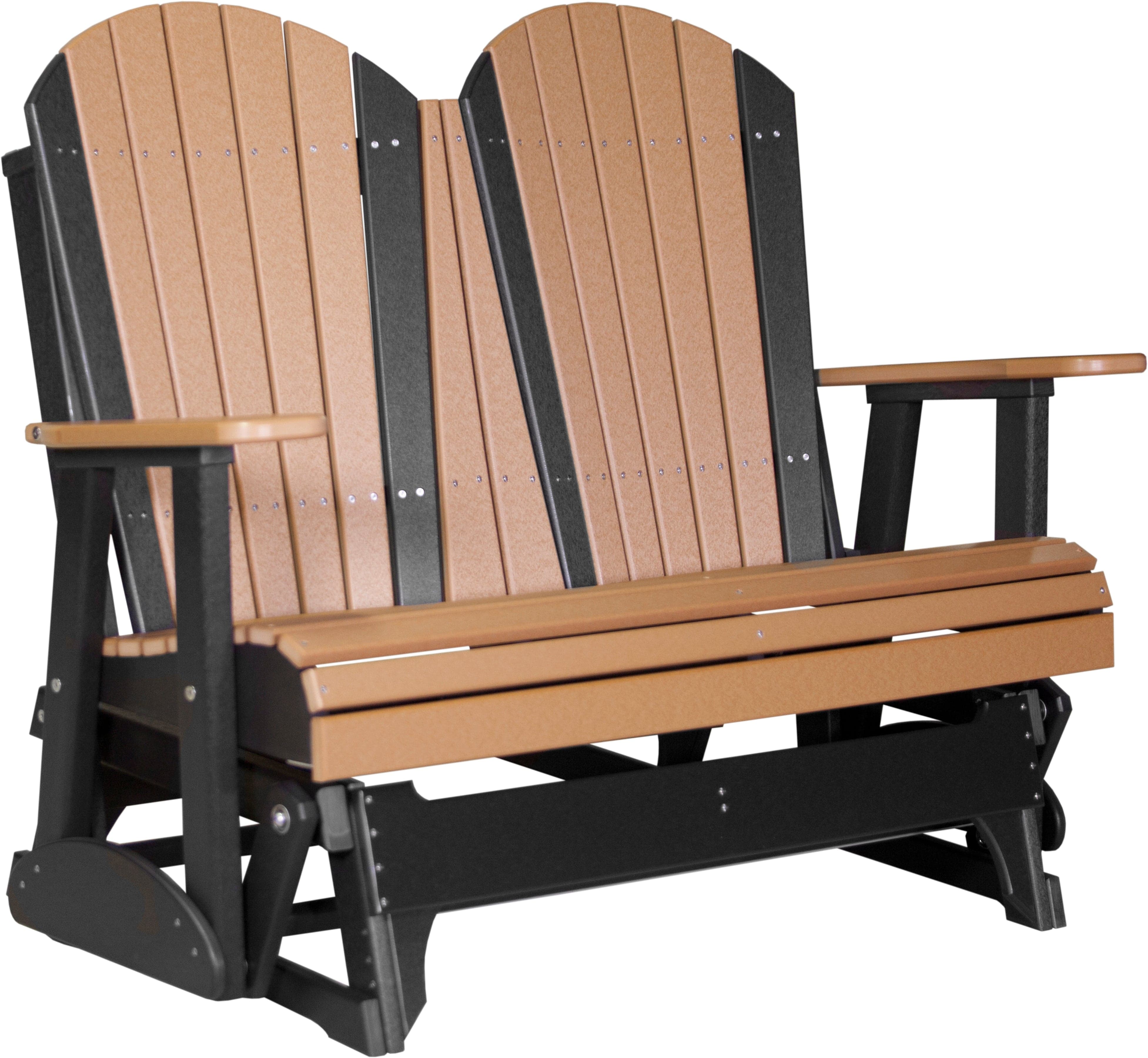 LuxCraft Adirondack 4-Foot Poly Composite Patio Glider