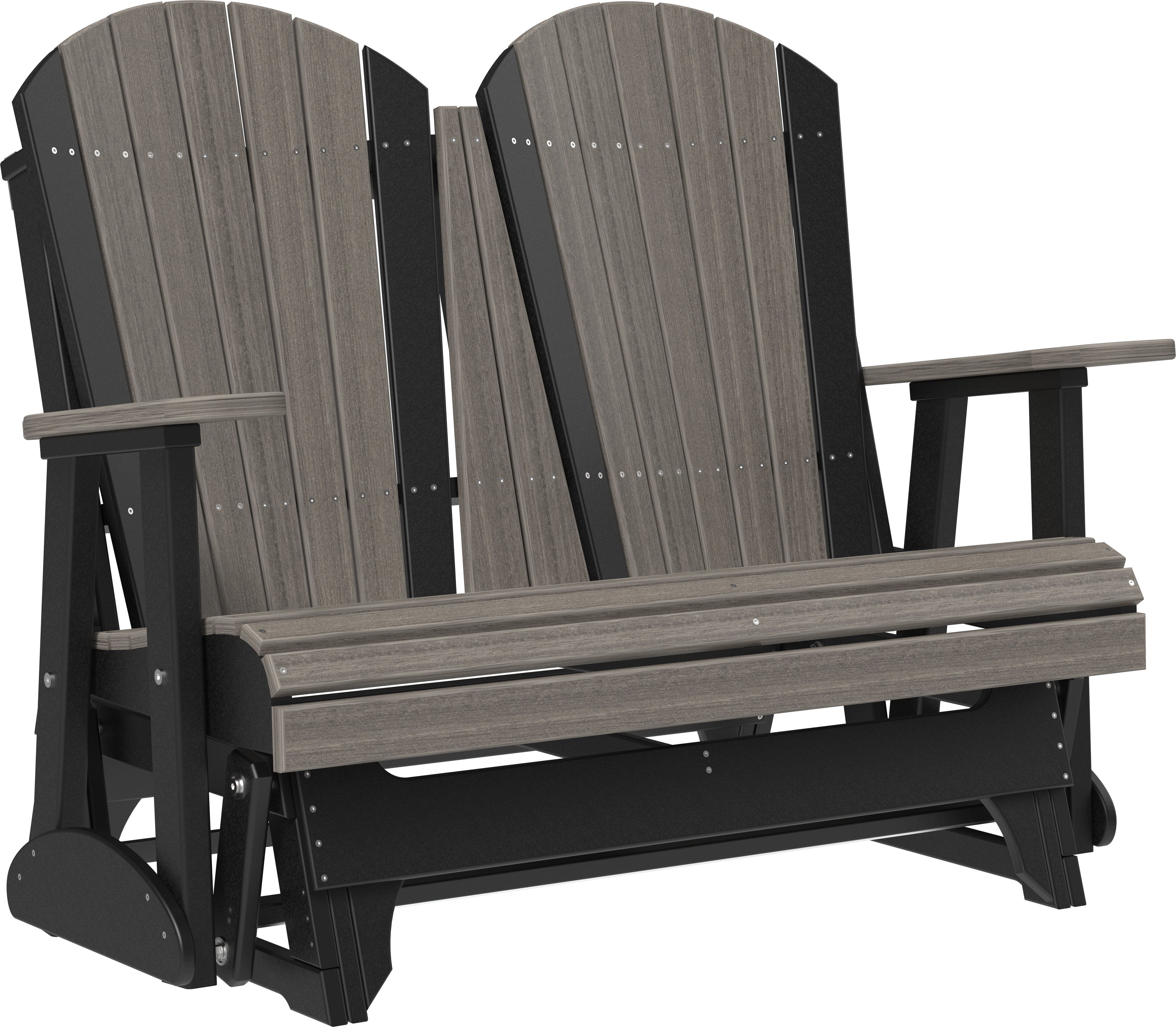 LuxCraft Adirondack 4-Foot Poly Composite Patio Glider