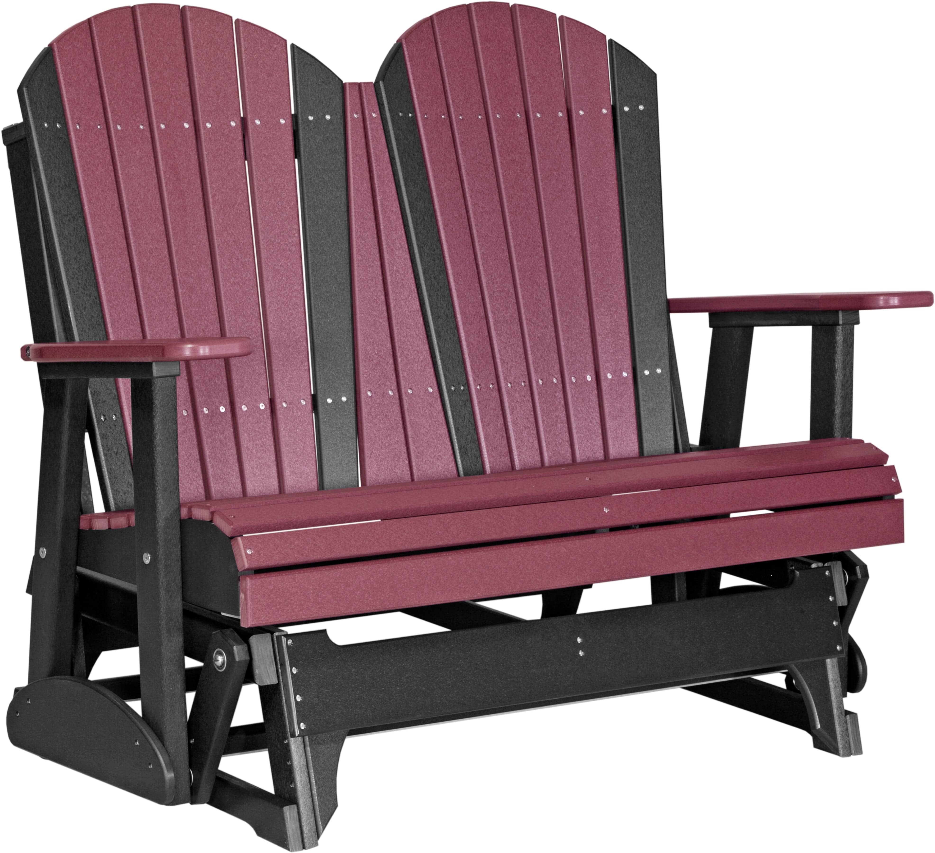 LuxCraft Adirondack 4-Foot Poly Composite Patio Glider