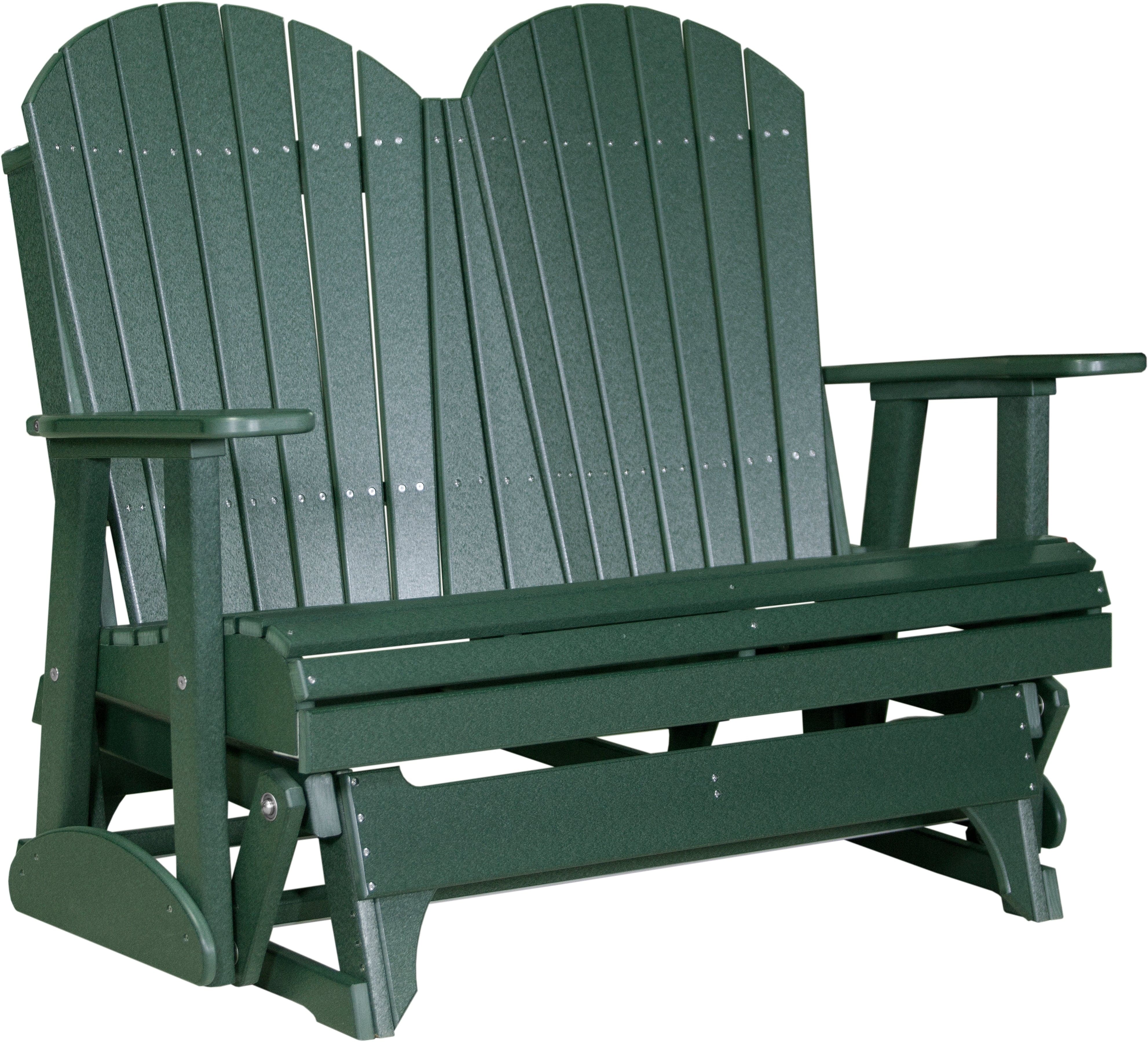 LuxCraft Adirondack 4-Foot Poly Composite Patio Glider
