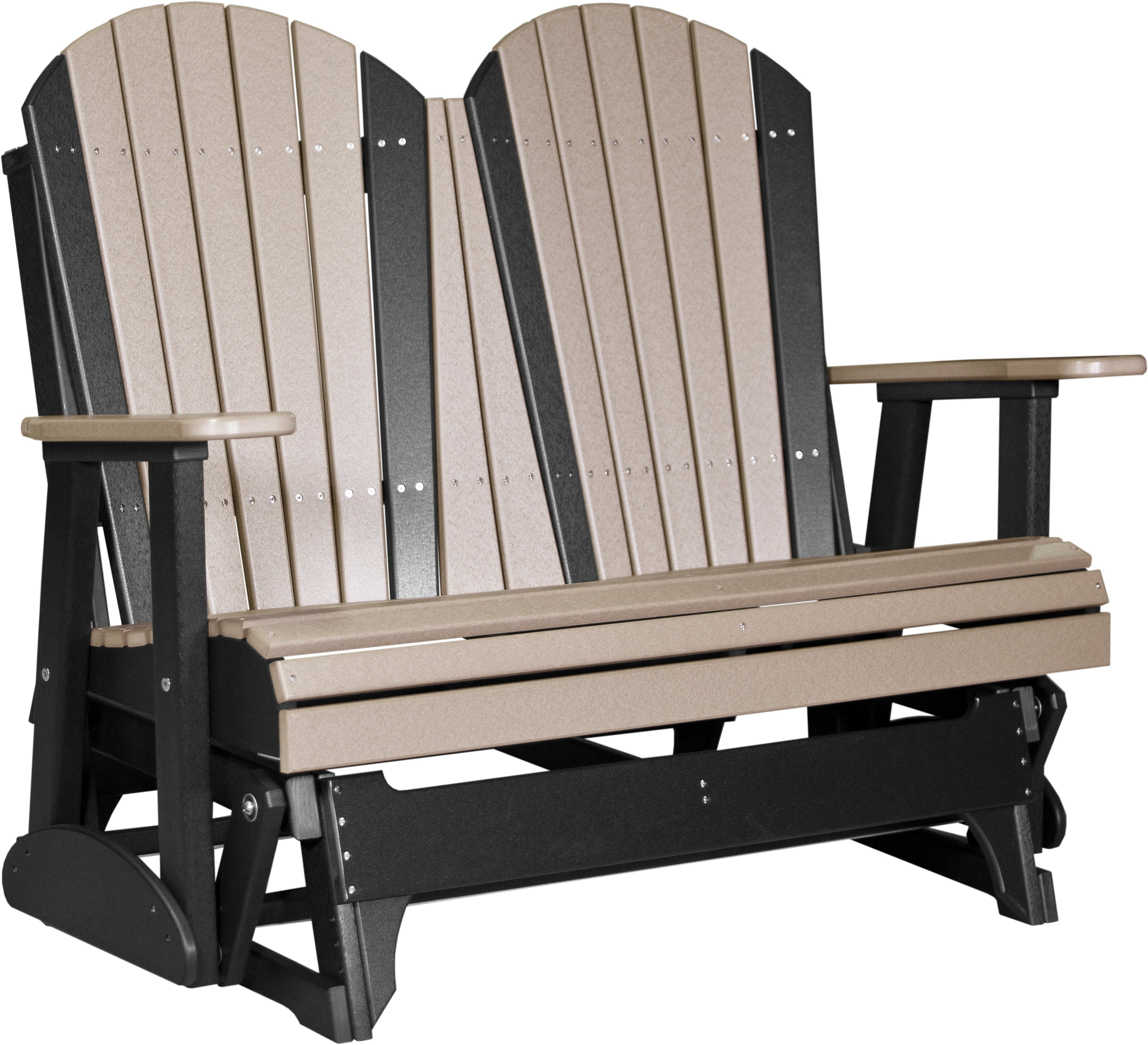 LuxCraft Adirondack 4-Foot Poly Composite Patio Glider