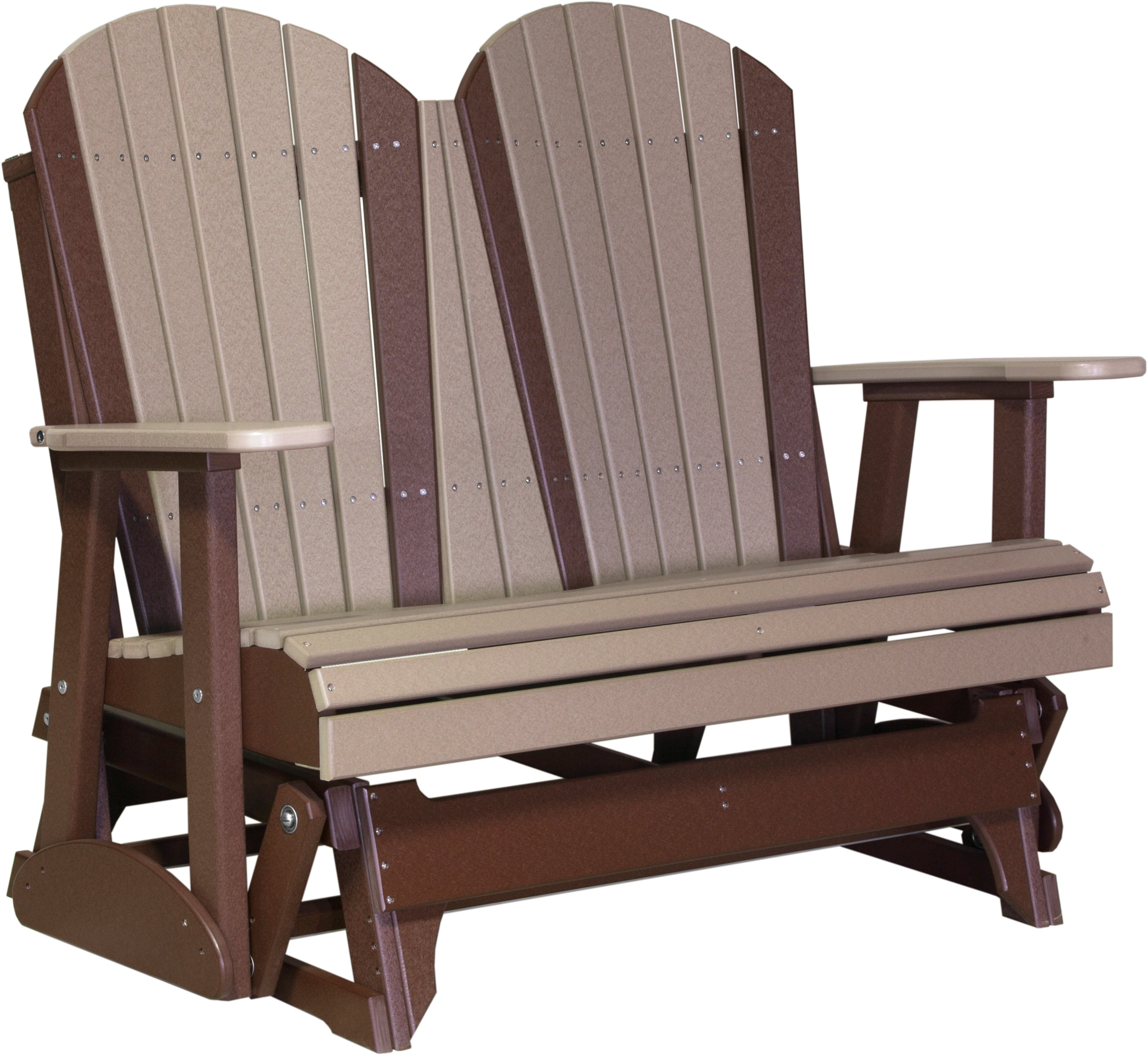 LuxCraft Adirondack 4-Foot Poly Composite Patio Glider