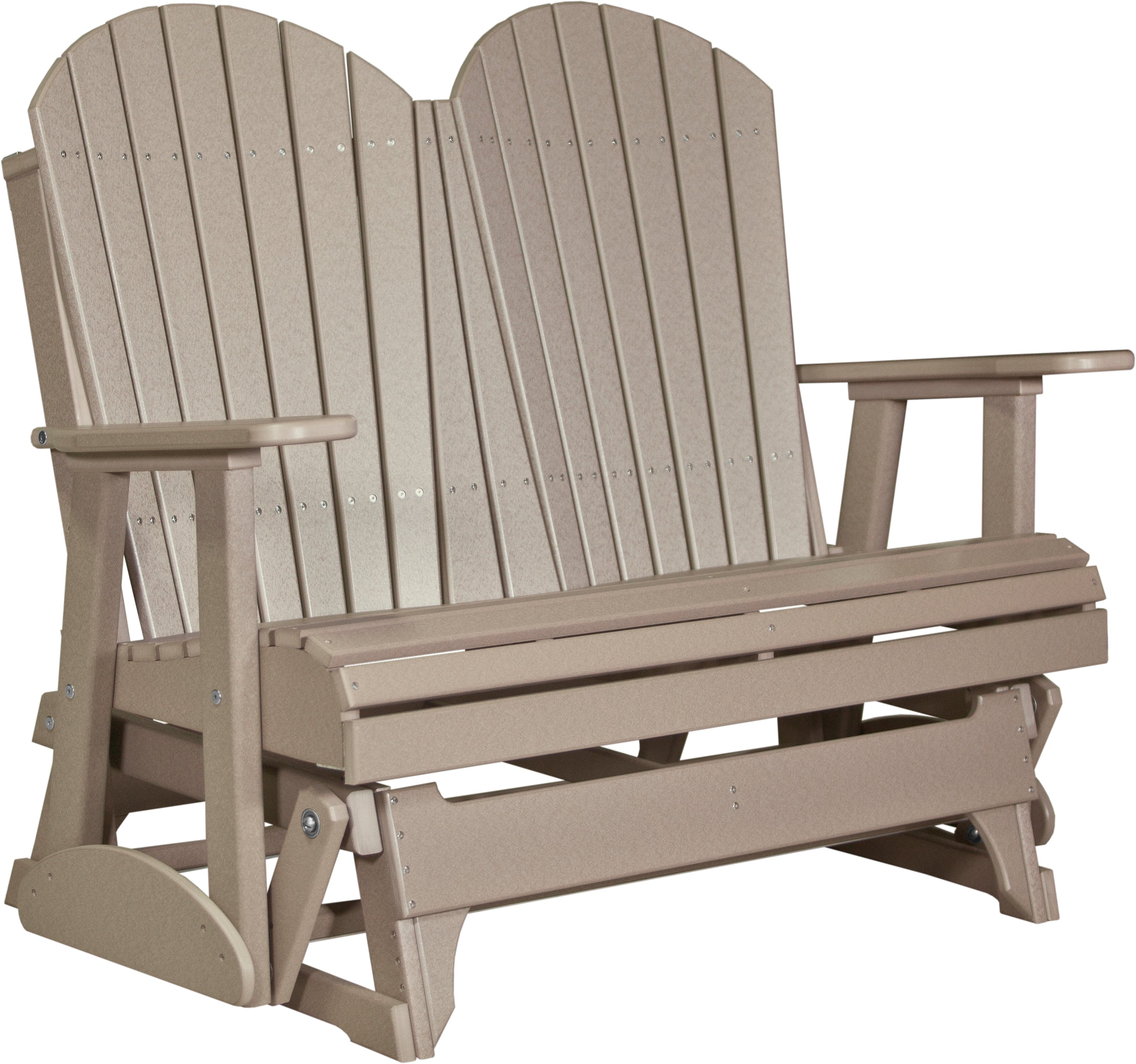 LuxCraft Adirondack 4-Foot Poly Composite Patio Glider