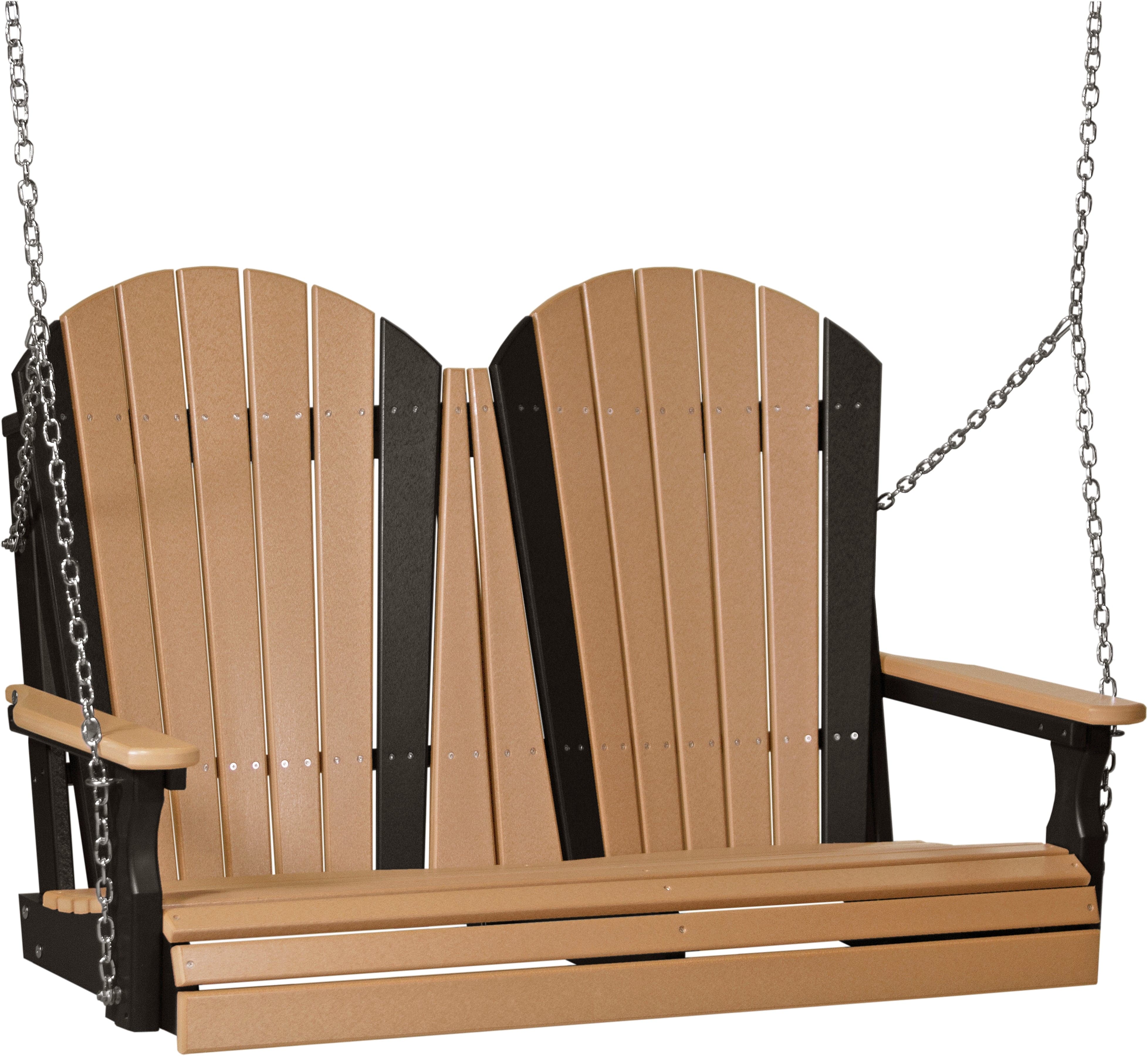 LuxCraft Adirondack 4-Foot Poly Composite Porch Swing