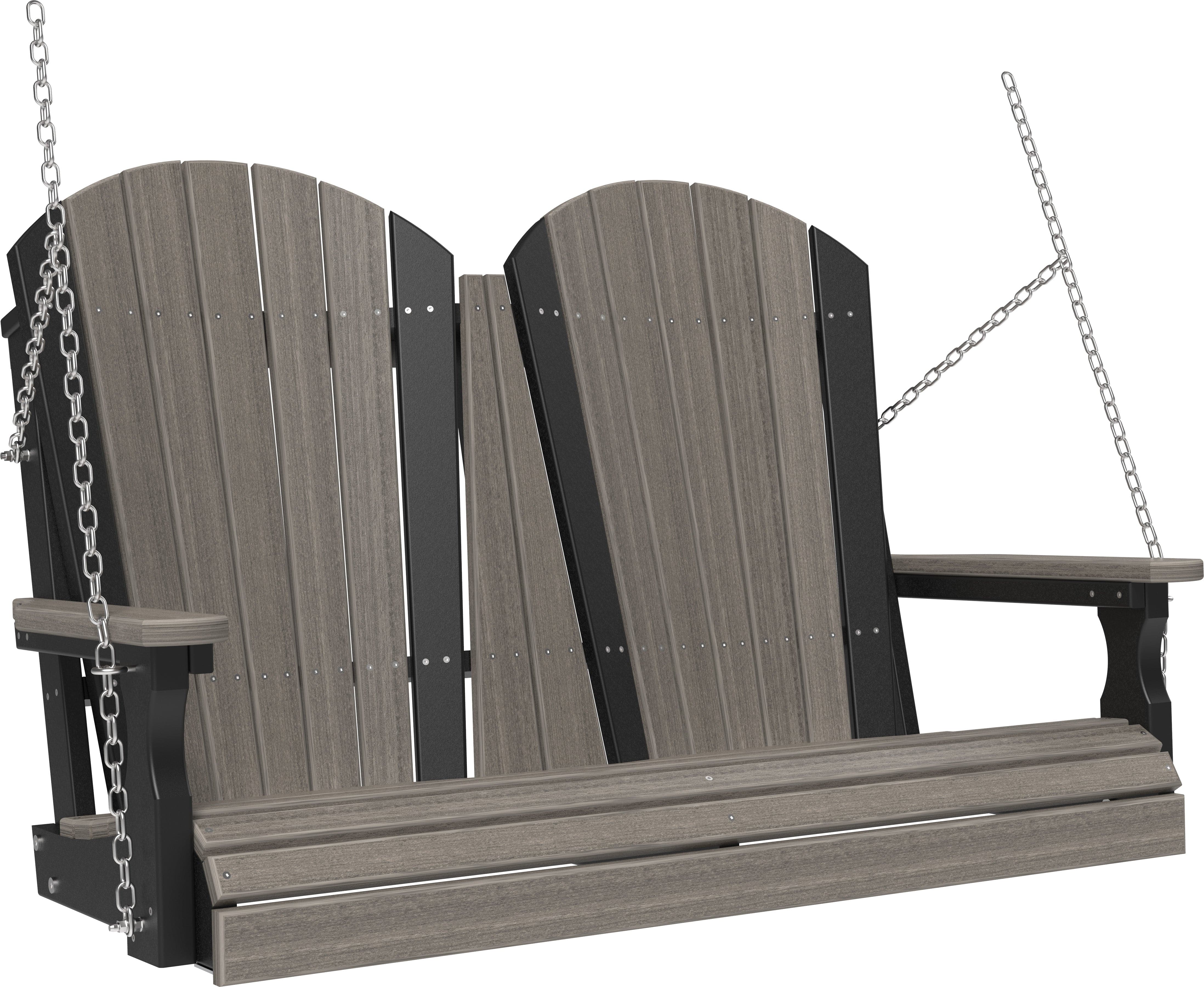 LuxCraft Adirondack 4-Foot Poly Composite Porch Swing