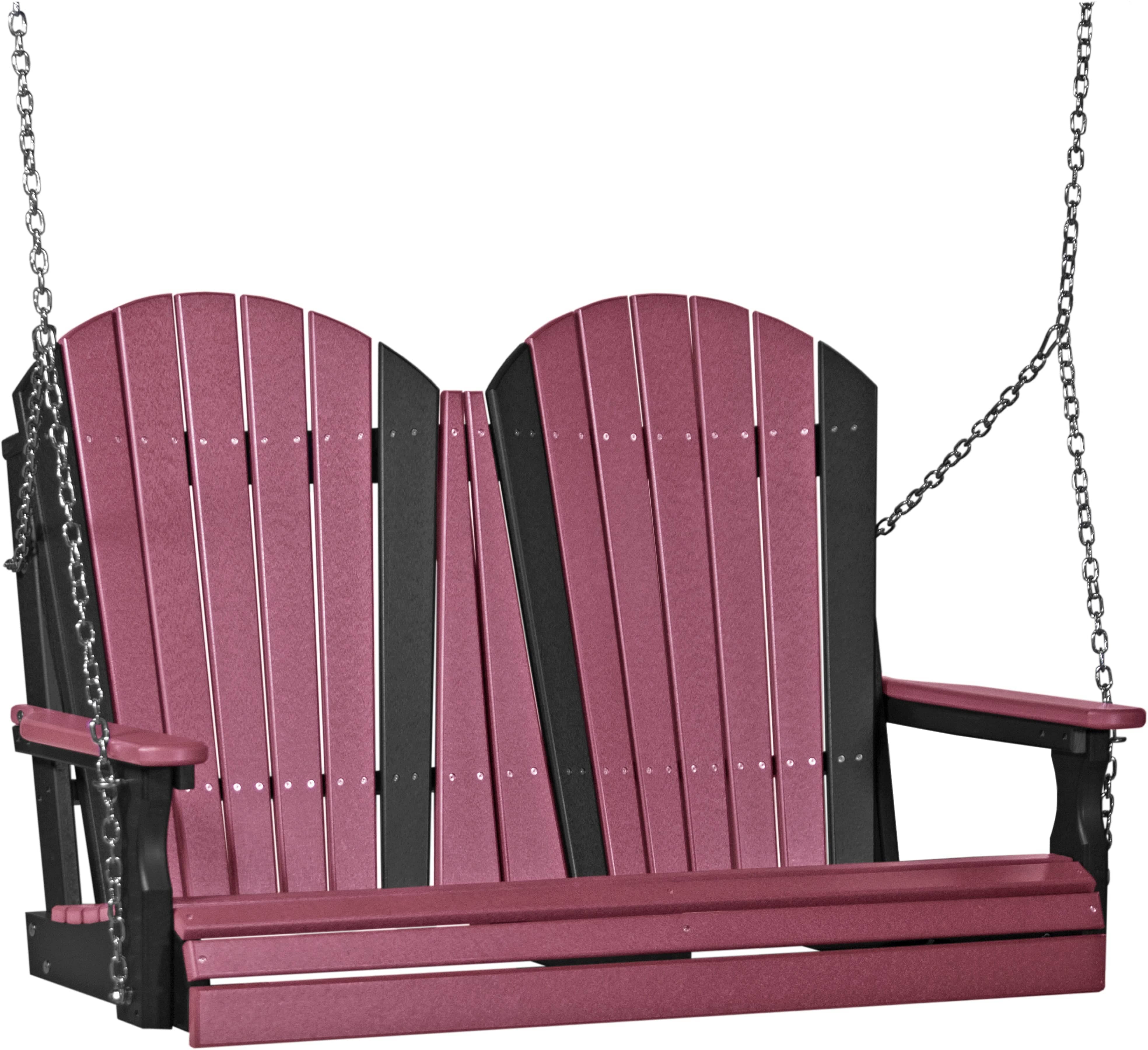 LuxCraft Adirondack 4-Foot Poly Composite Porch Swing