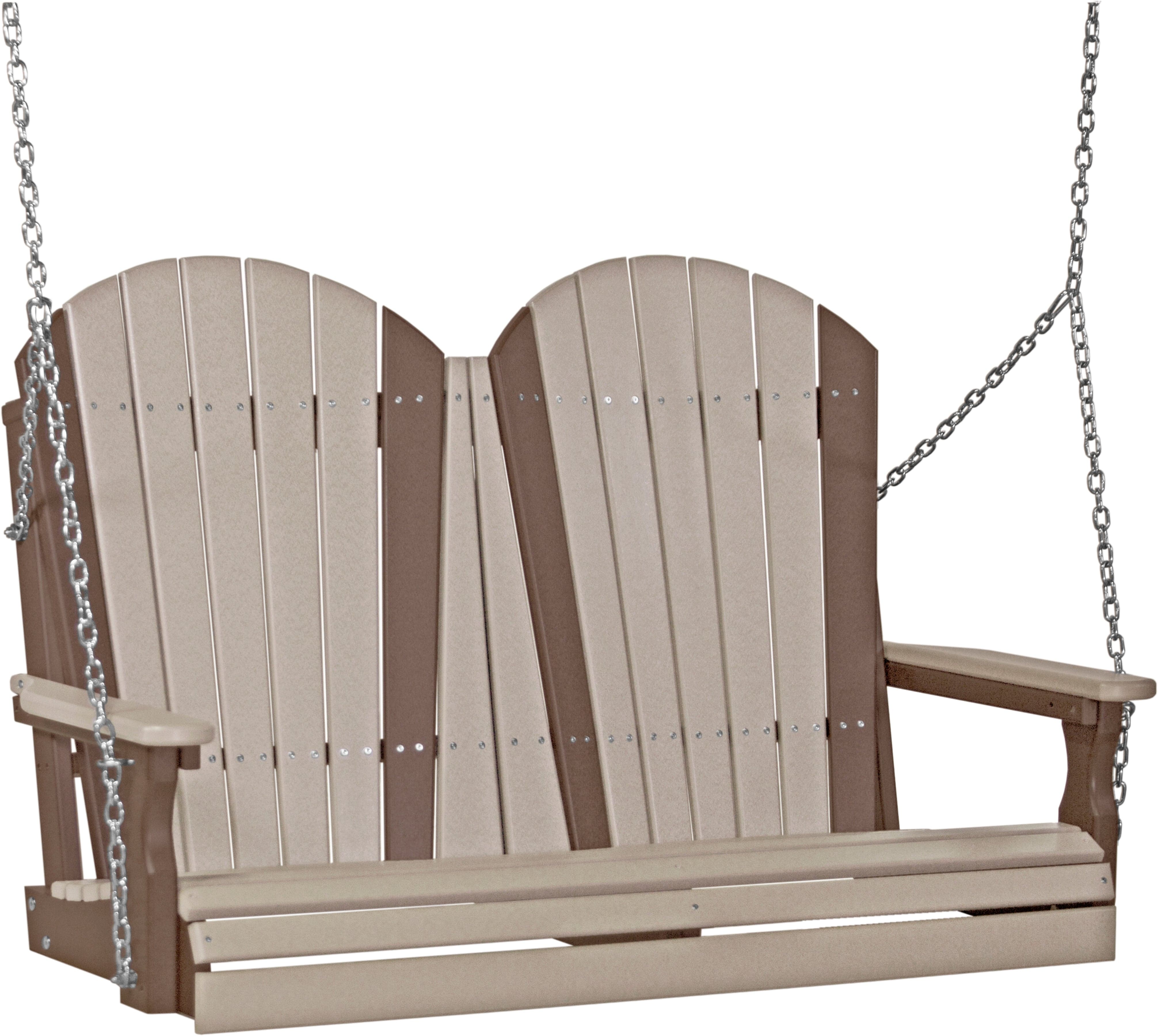LuxCraft Adirondack 4-Foot Poly Composite Porch Swing