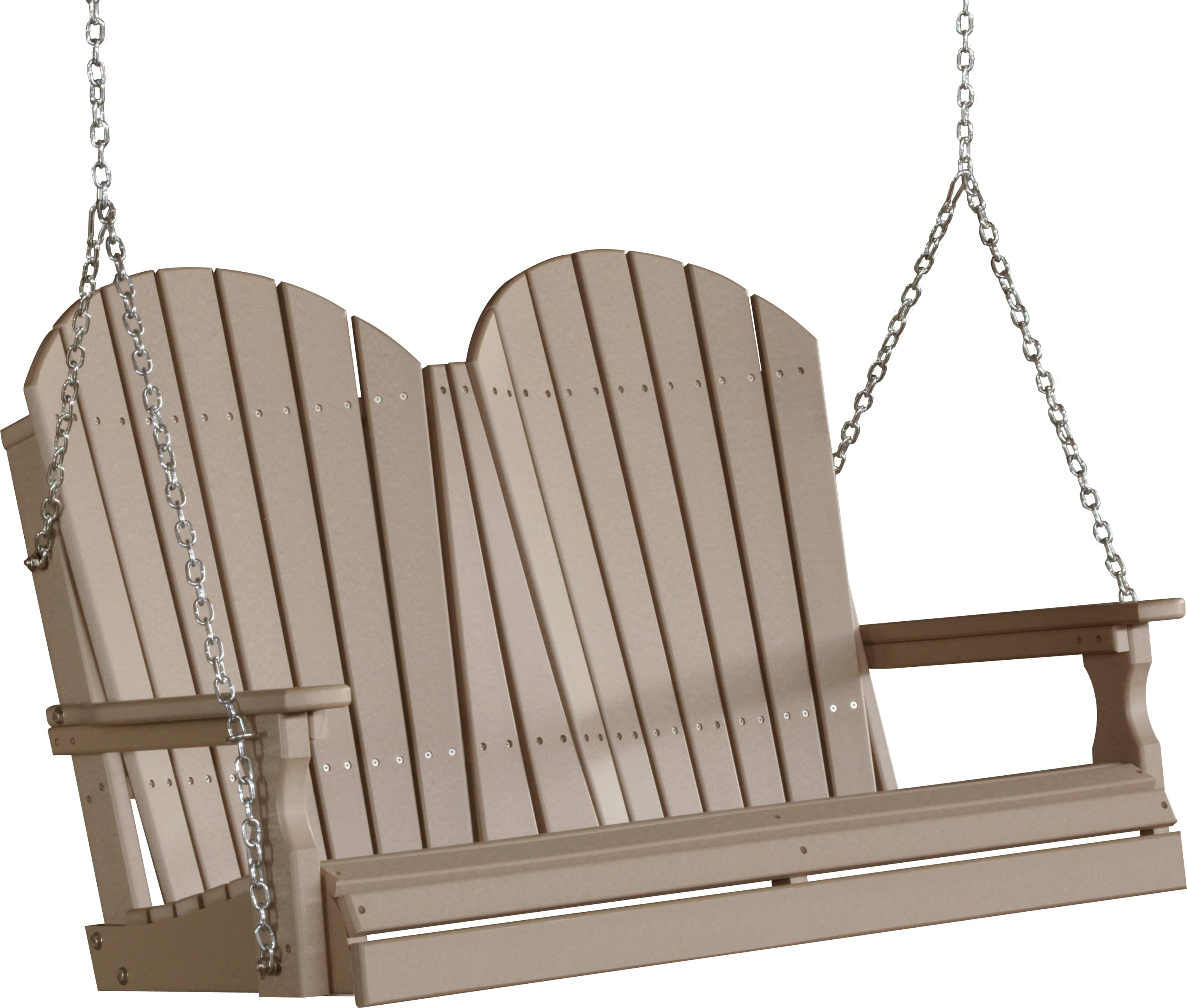 LuxCraft Adirondack 4-Foot Poly Composite Porch Swing