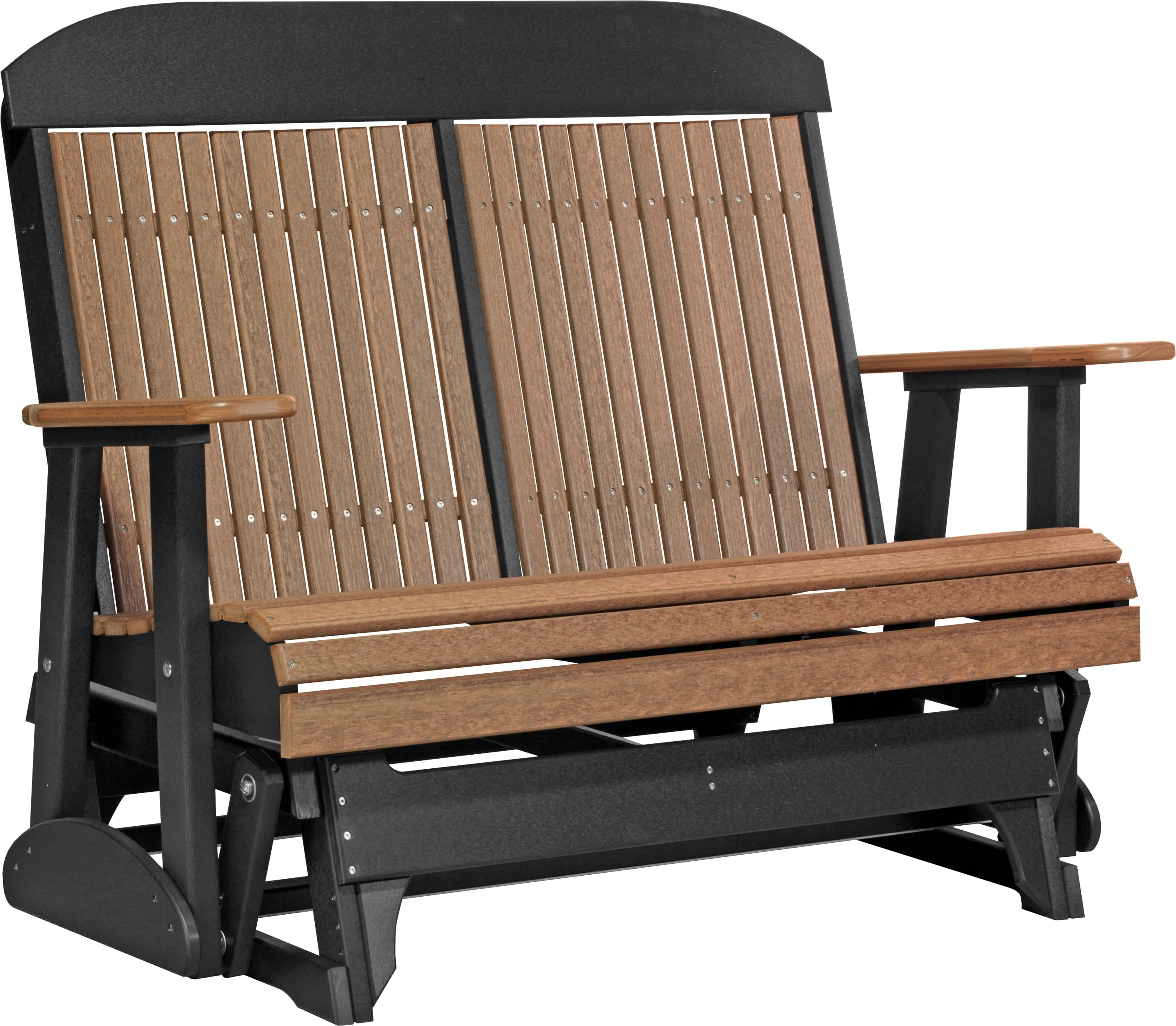 LuxCraft Classic Highback 4-Foot Poly Composite Patio Glider