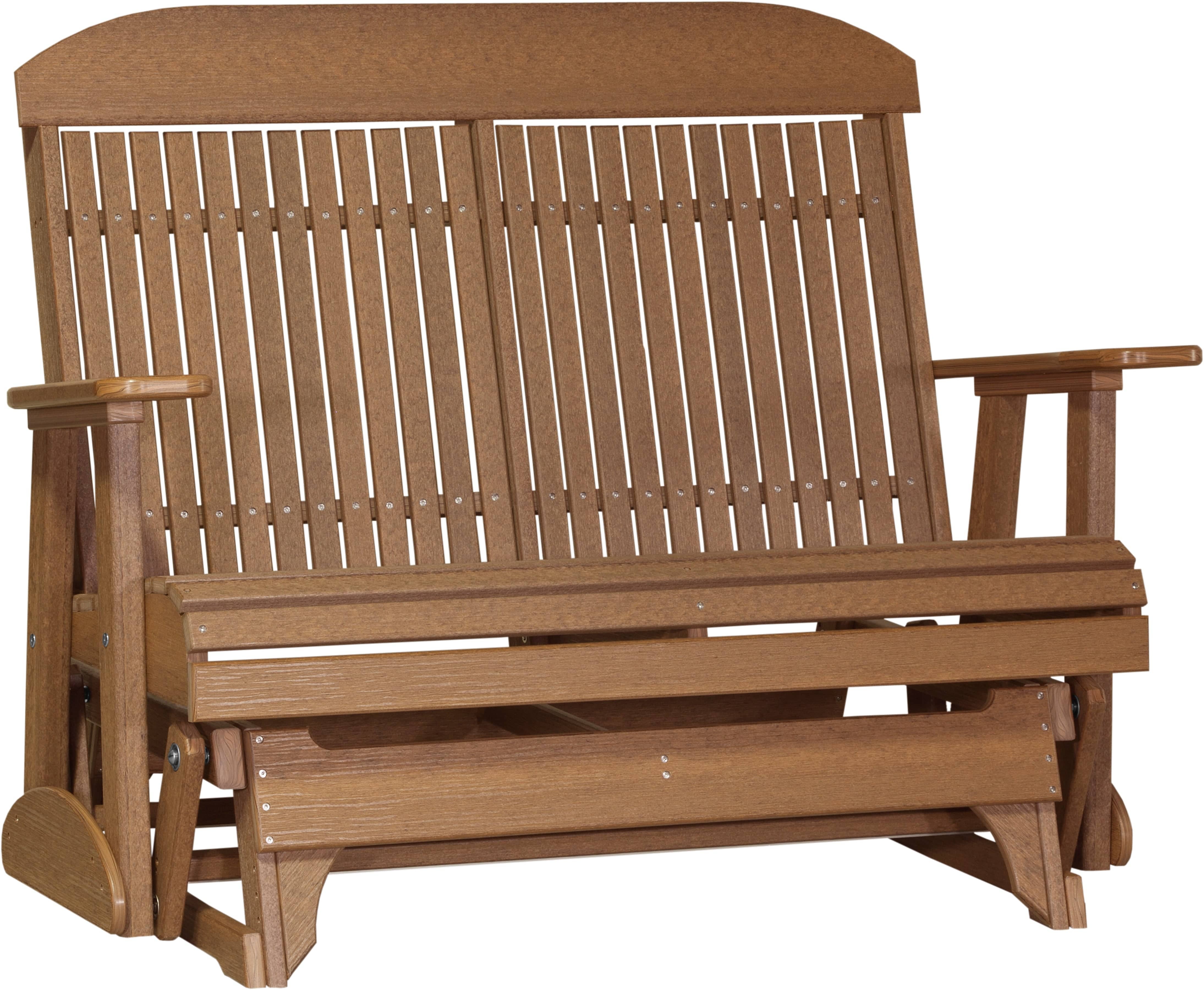 LuxCraft Classic Highback 4-Foot Poly Composite Patio Glider