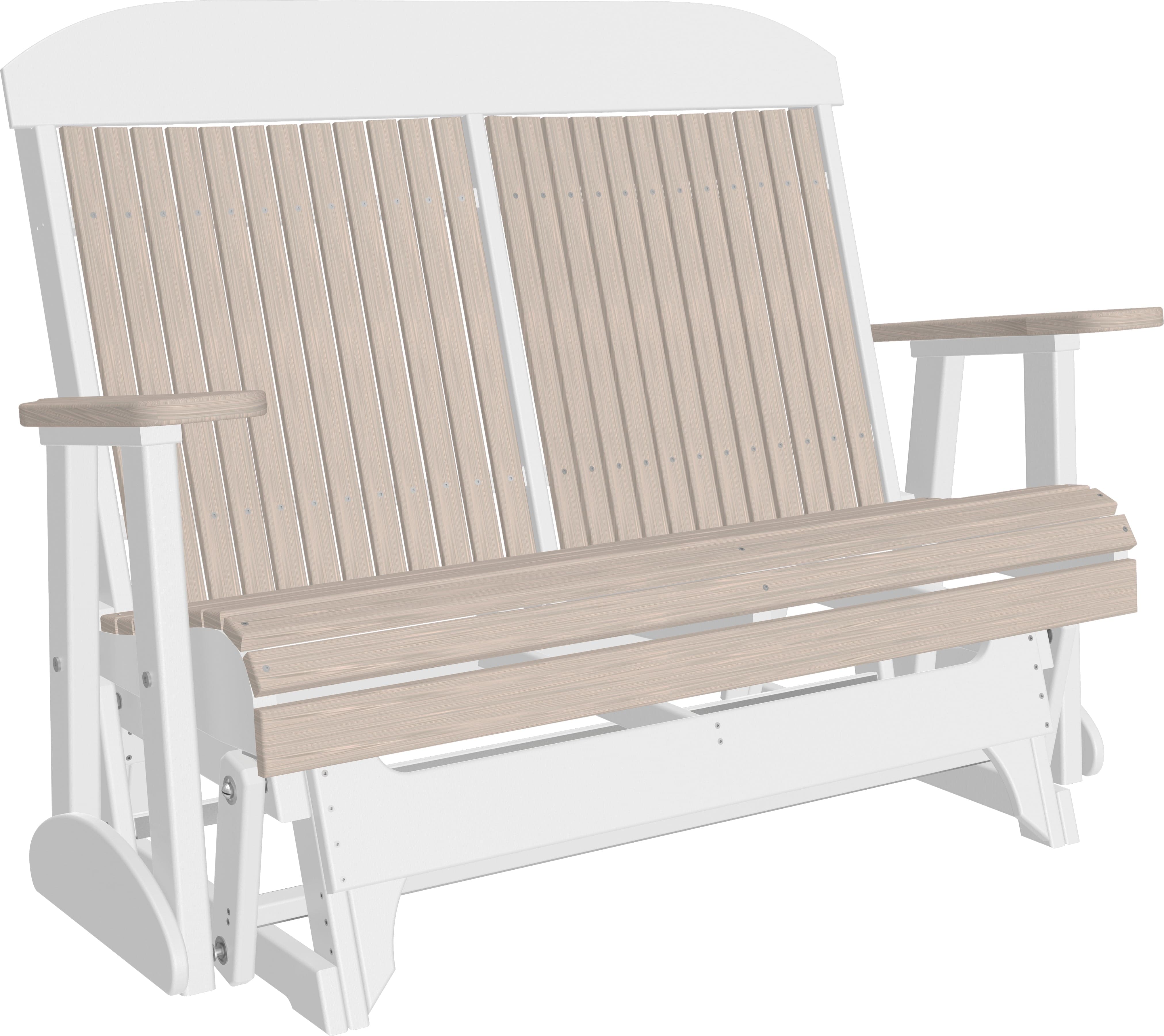 LuxCraft Classic Highback 4-Foot Poly Composite Patio Glider