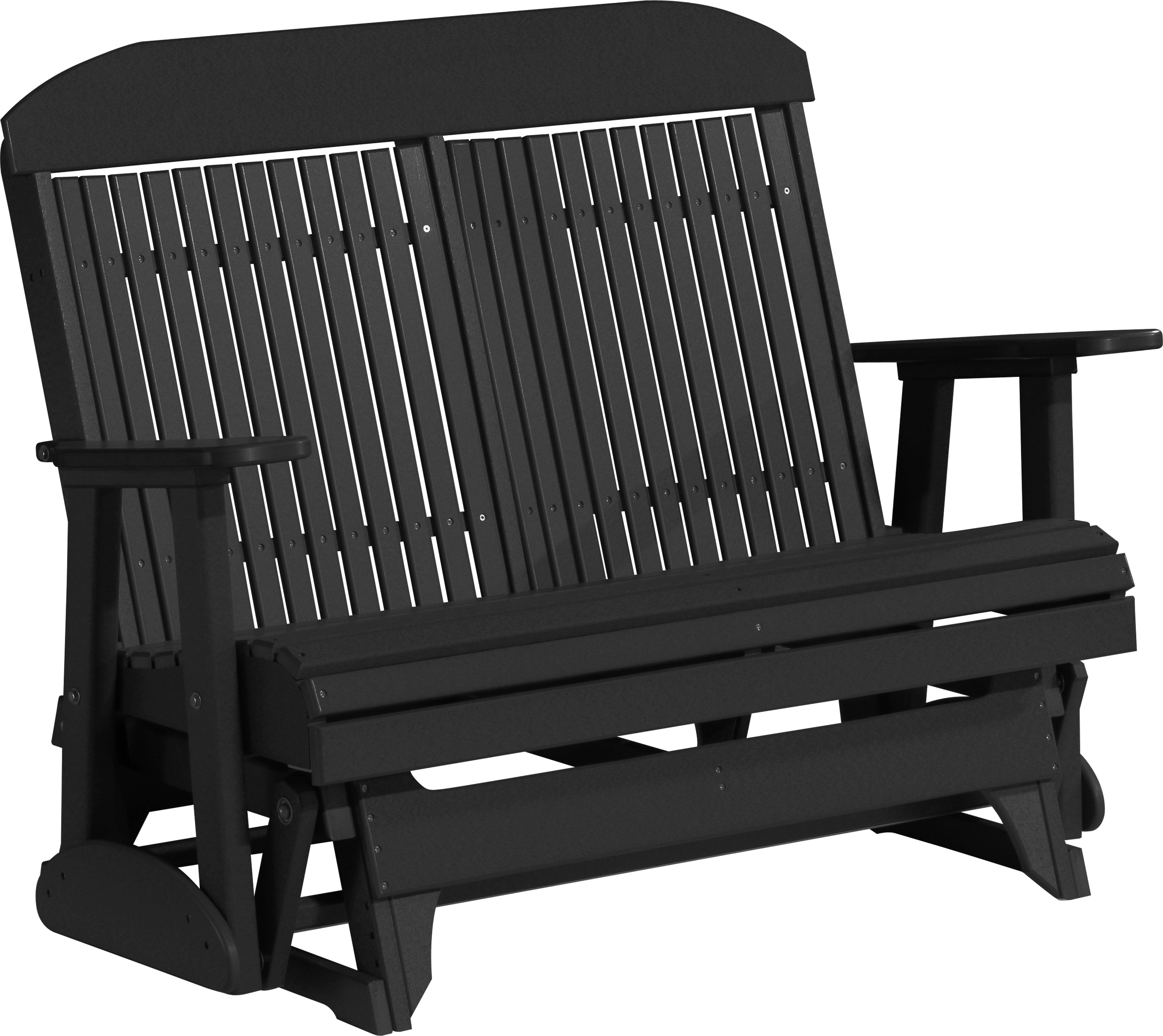 LuxCraft Classic Highback 4-Foot Poly Composite Patio Glider