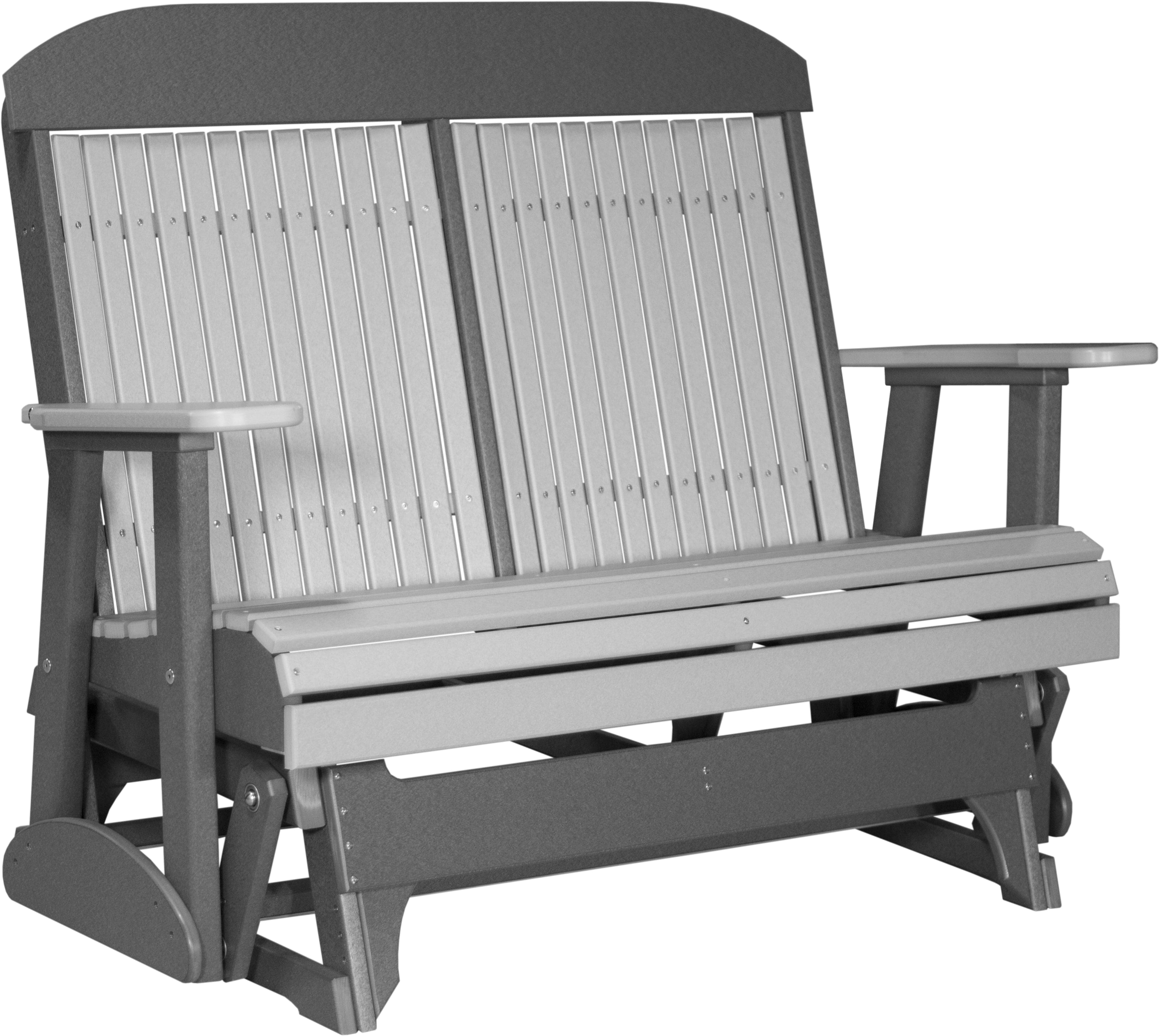 LuxCraft Classic Highback 4-Foot Poly Composite Patio Glider