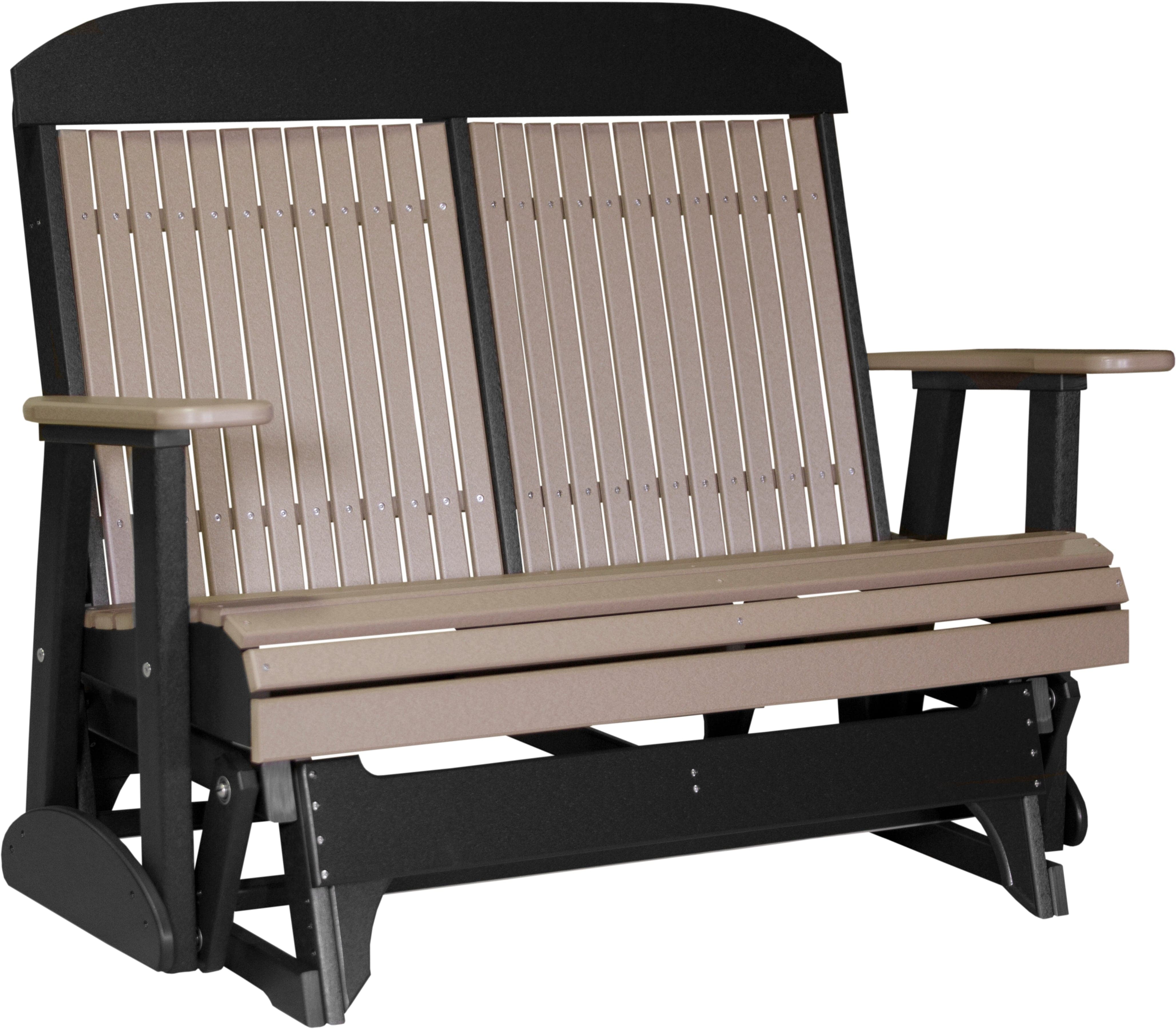 LuxCraft Classic Highback 4-Foot Poly Composite Patio Glider