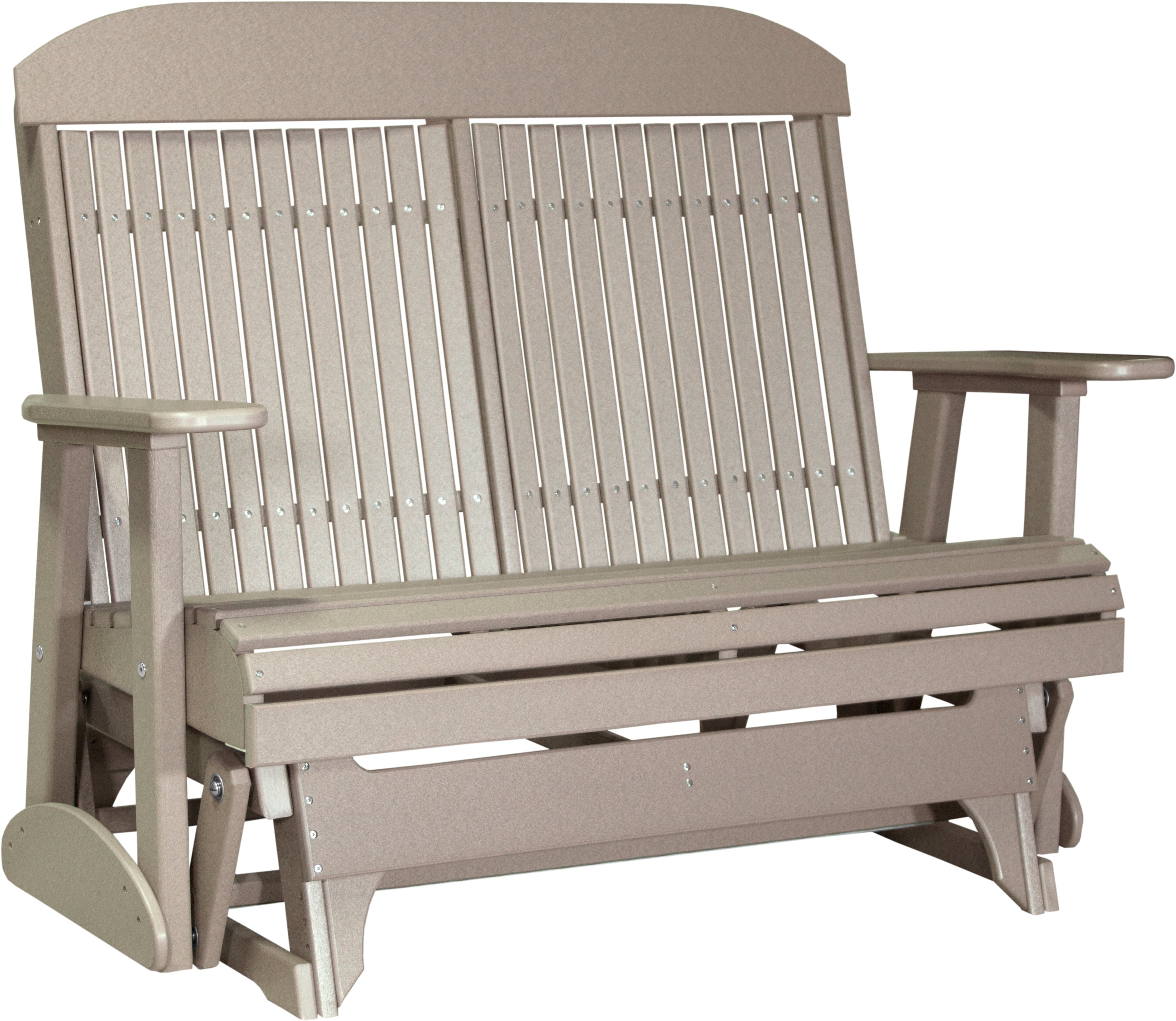 LuxCraft Classic Highback 4-Foot Poly Composite Patio Glider