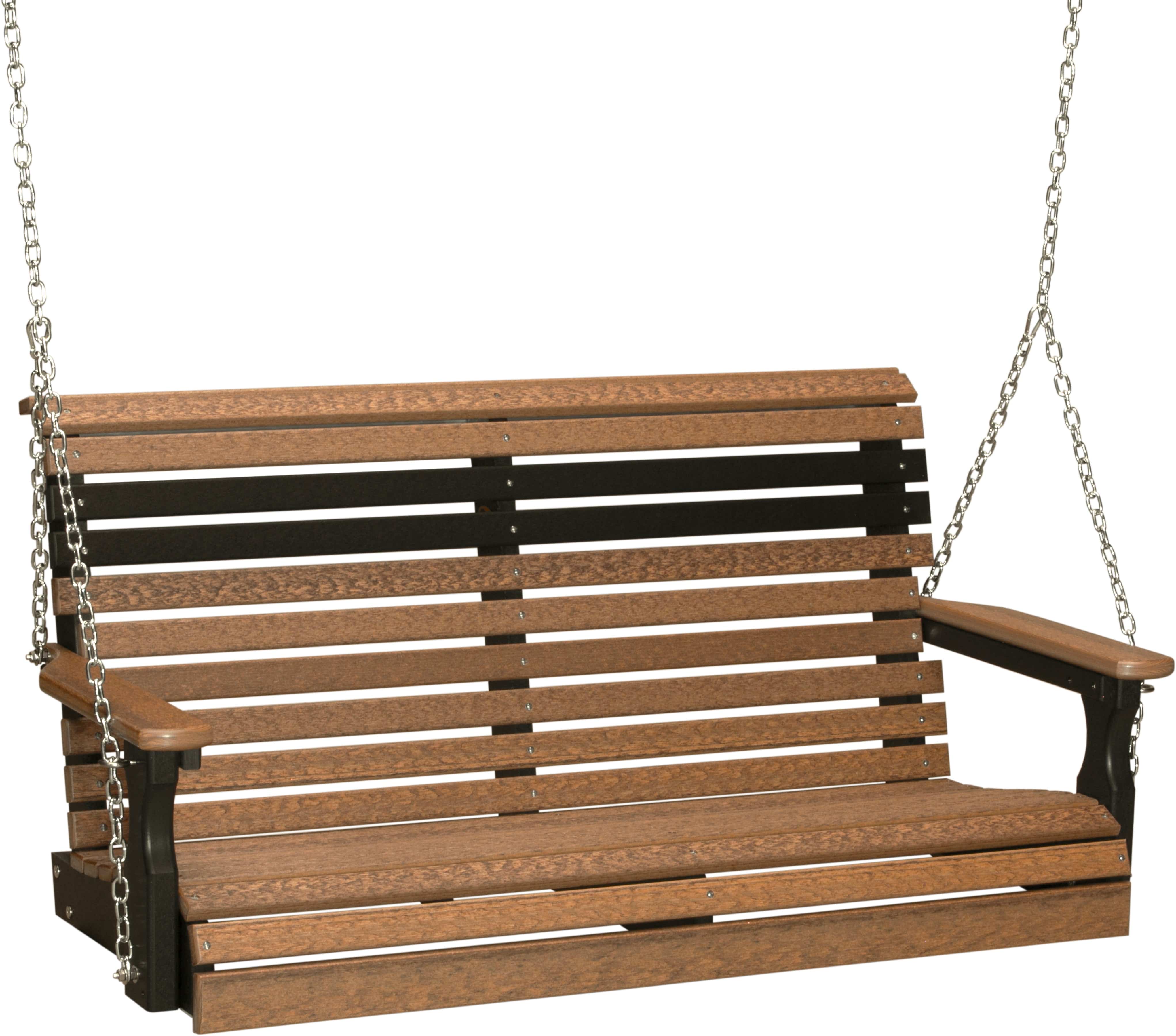 LuxCraft Rollback 4-Foot Poly Composite Porch Swing