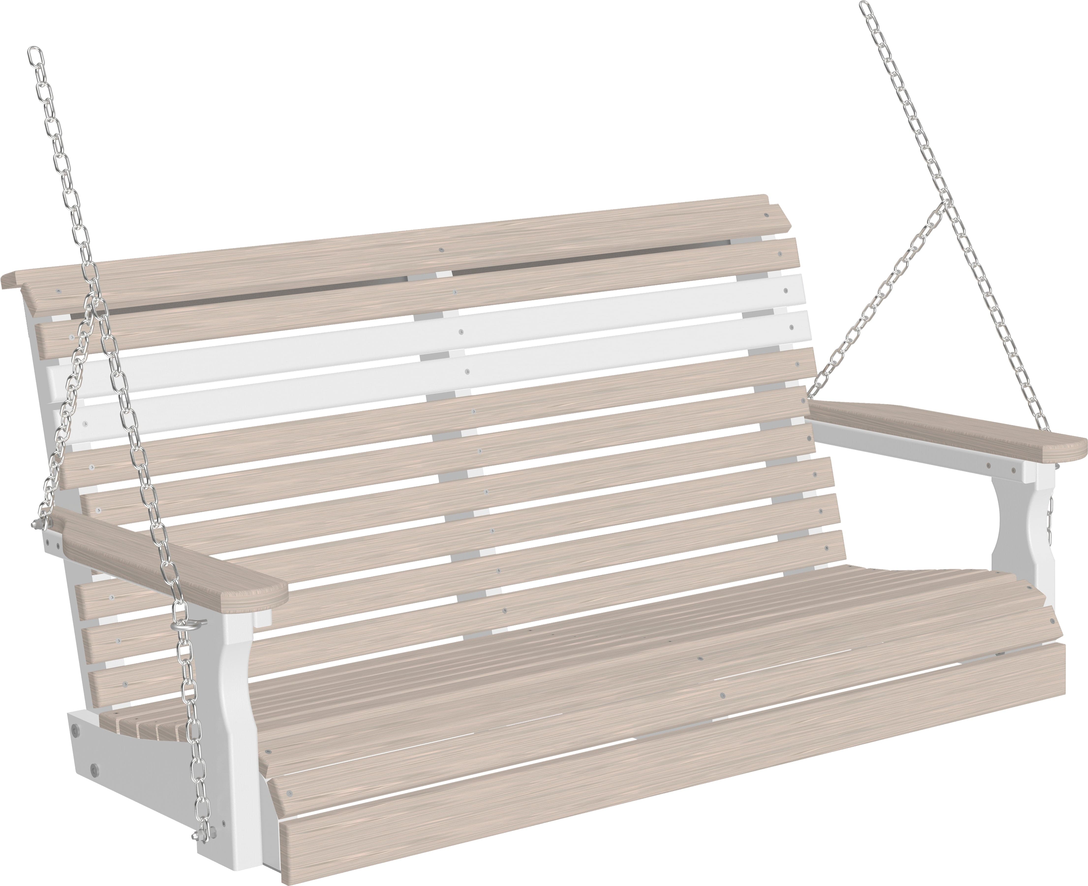 LuxCraft Rollback 4-Foot Poly Composite Porch Swing