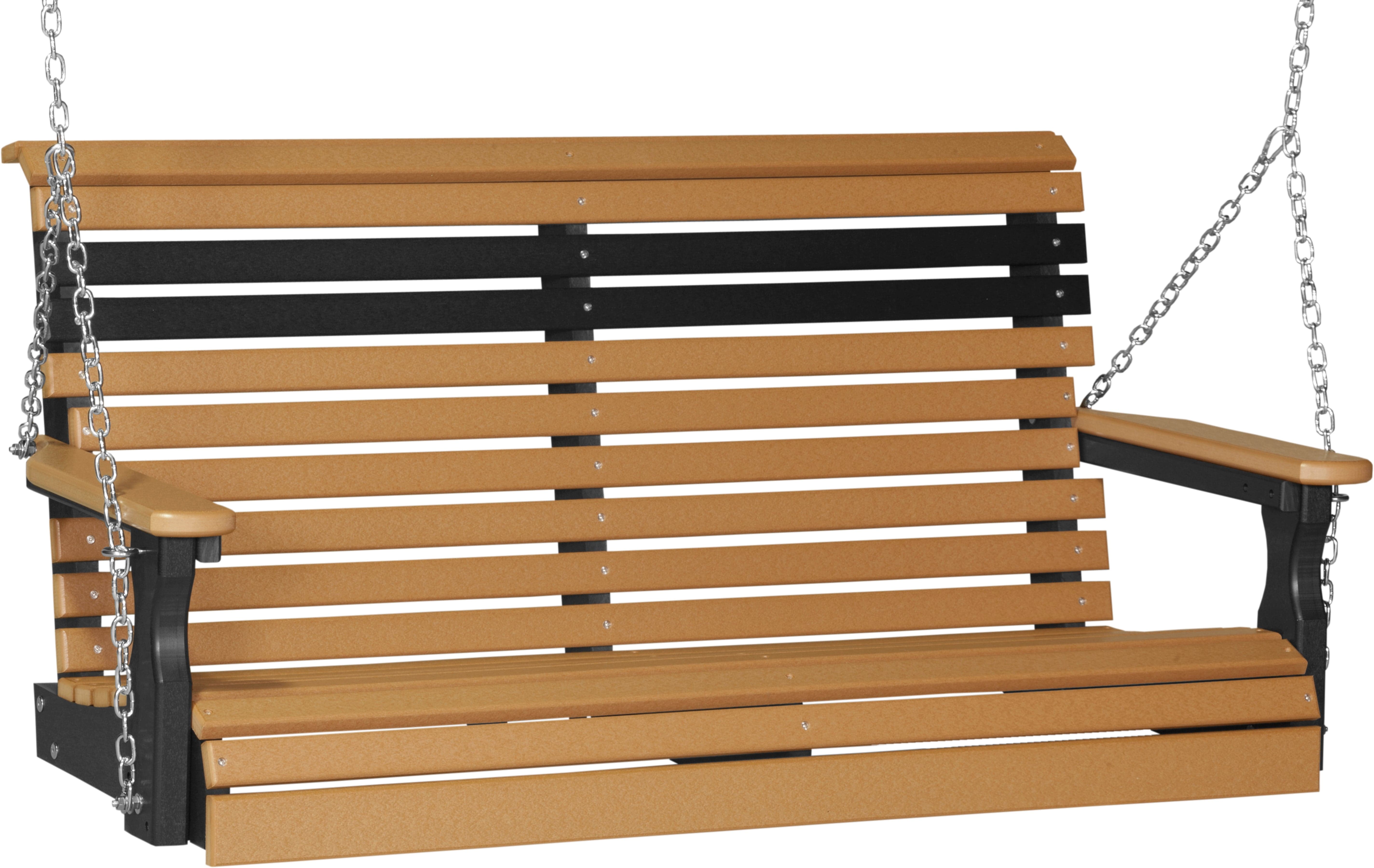 LuxCraft Rollback 4-Foot Poly Composite Porch Swing