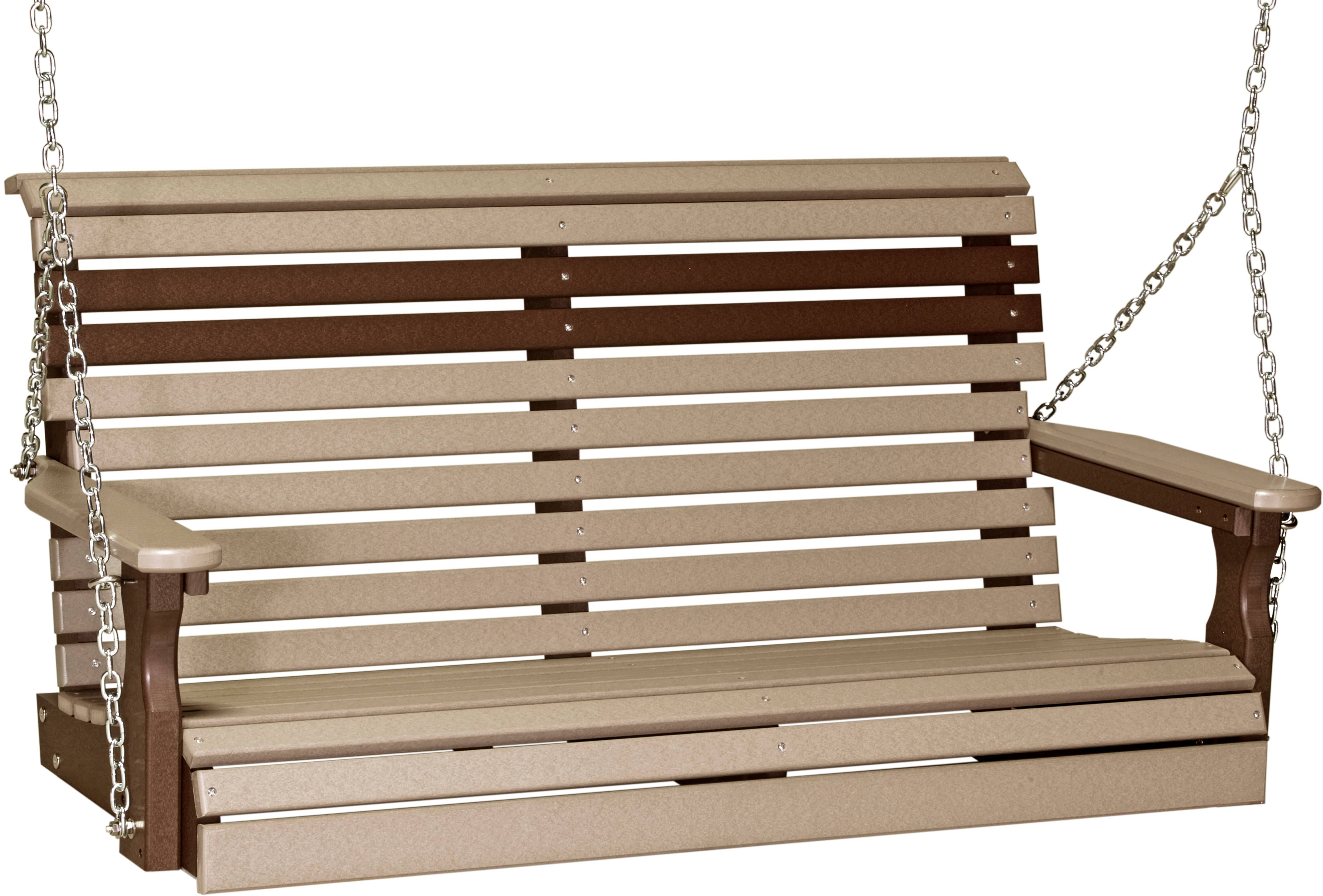 LuxCraft Rollback 4-Foot Poly Composite Porch Swing