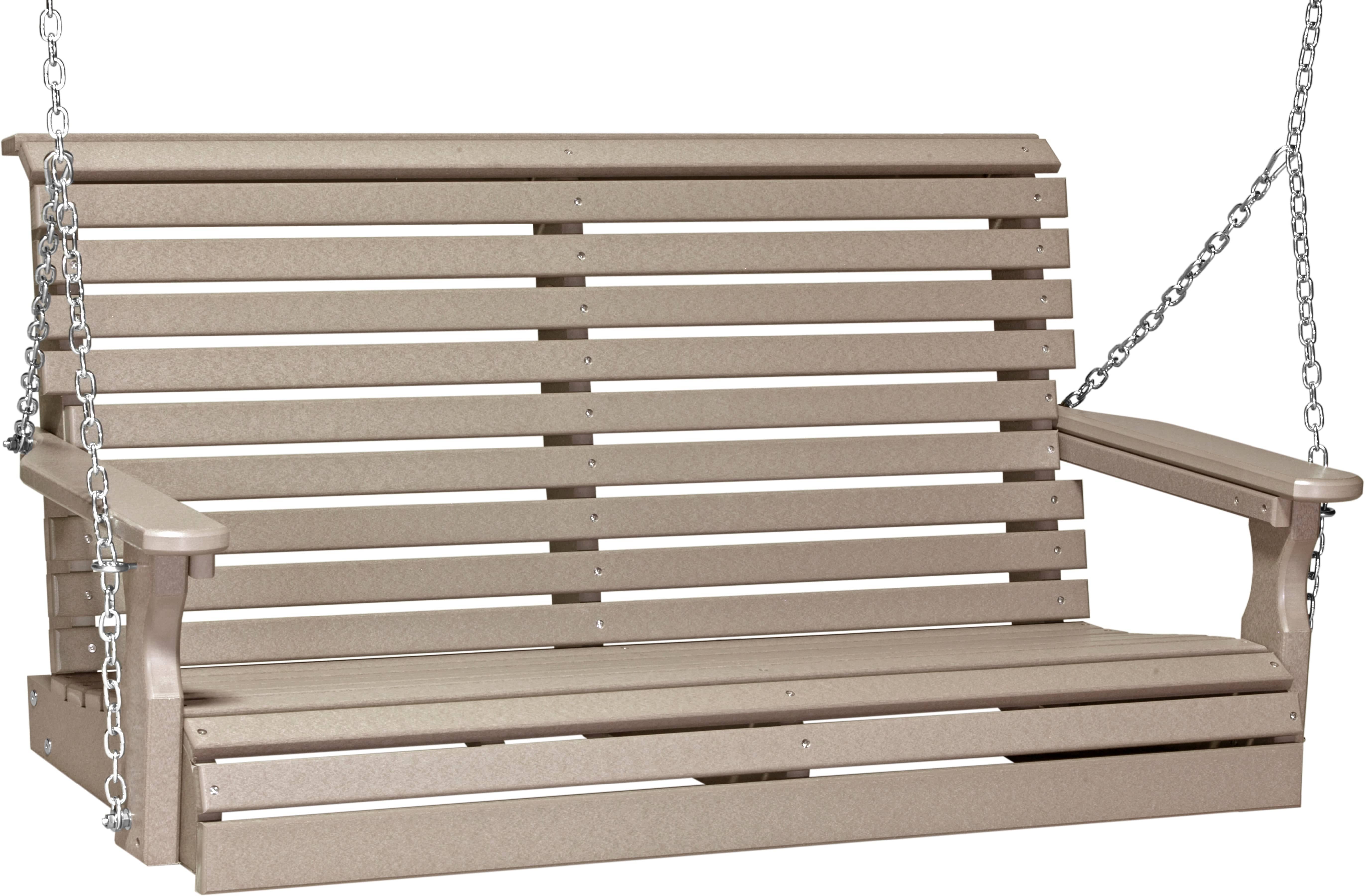 LuxCraft Rollback 4-Foot Poly Composite Porch Swing