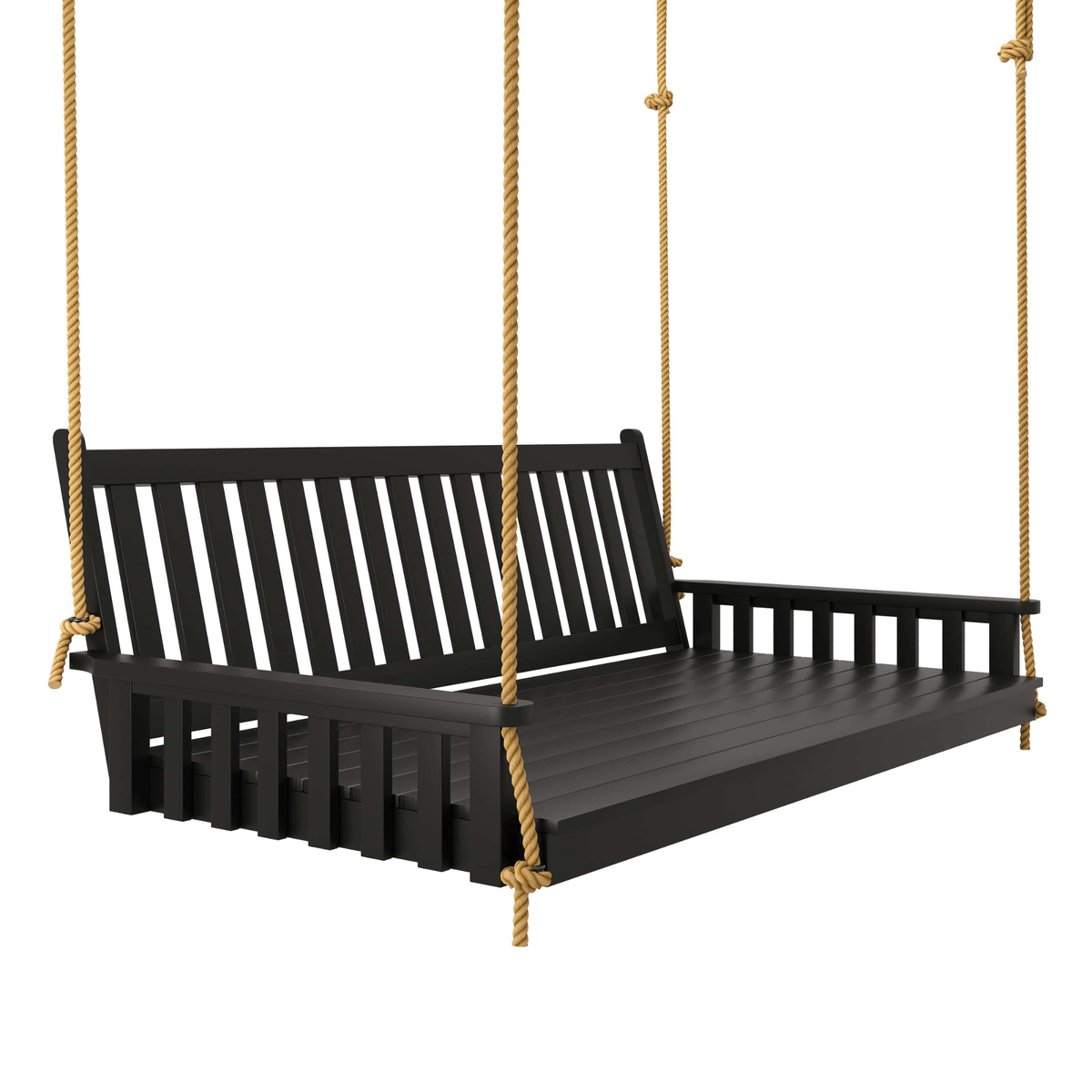 床上手は柄上手TheArth & WANTKEY CAMP 3LEG Keystone Amish Co. 4 Foot Franklin Porch Swing Bed, Black Paint