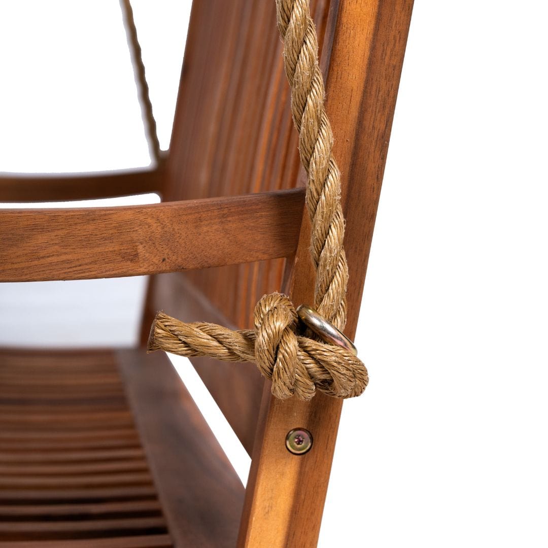 East Green Hayden Porch Swing with Cushion Detail Shot of Hardware