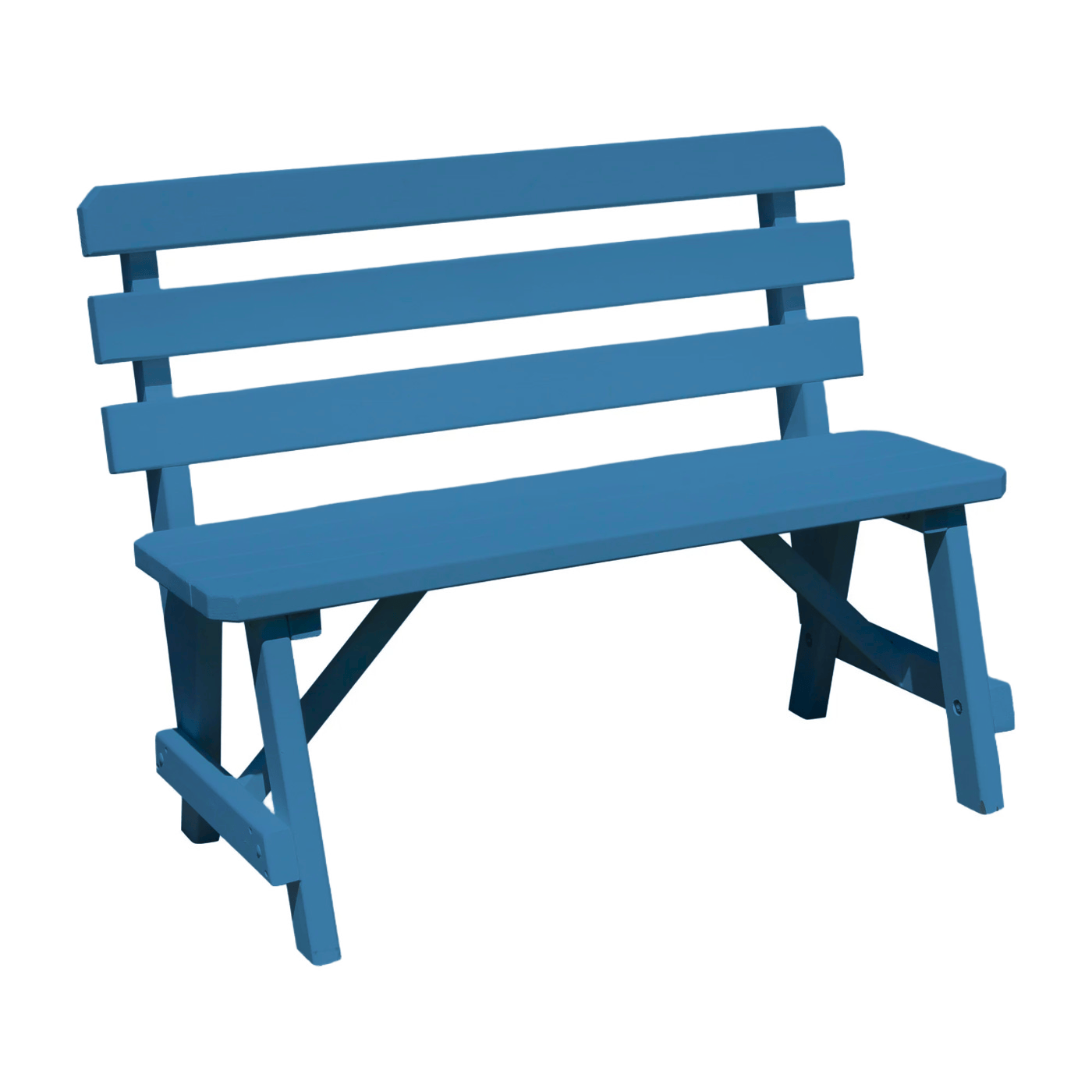 Keystone Amish Co. Traditional Wooden Backed Outdoor Bench