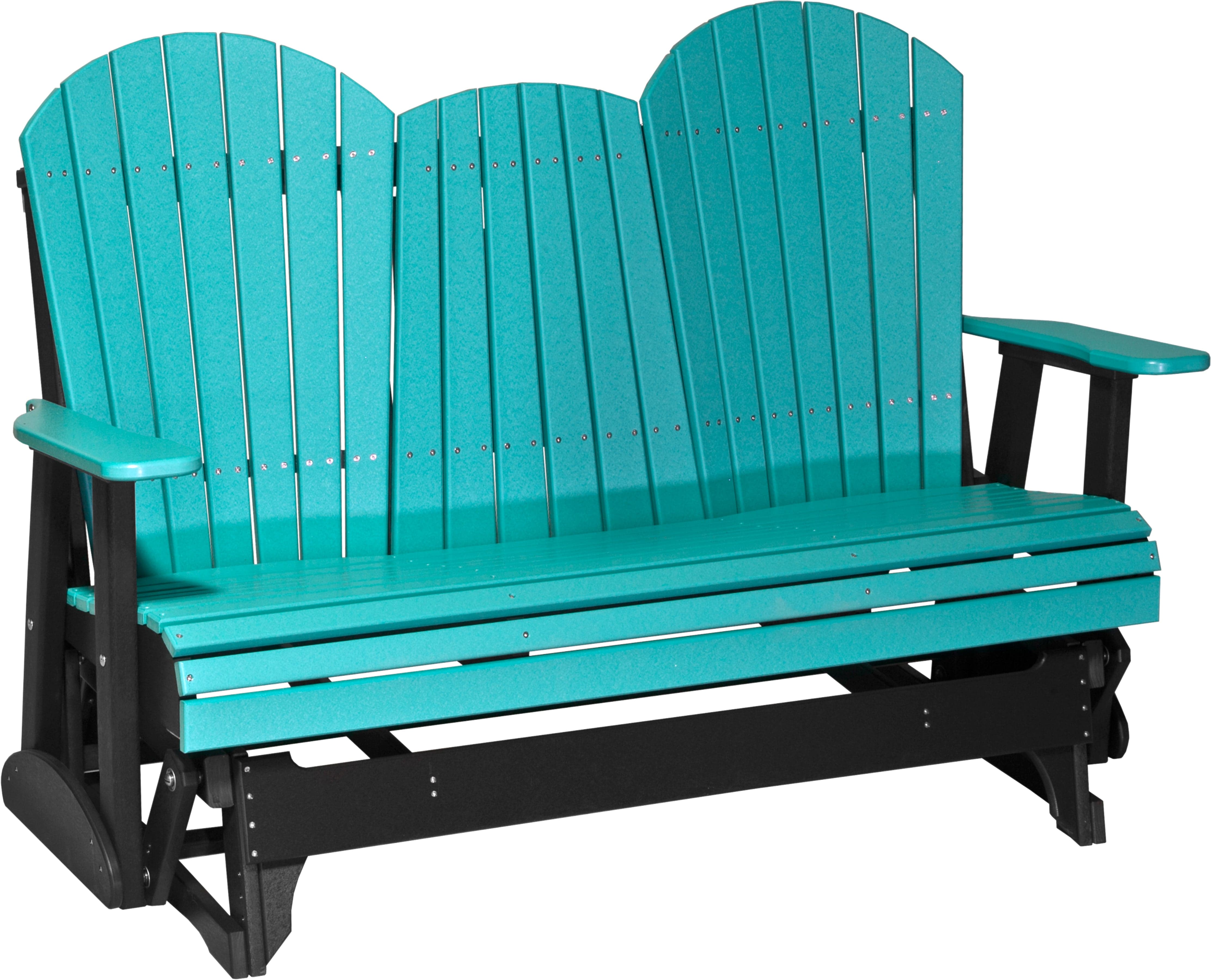 LuxCraft Adirondack Console 5-Foot Poly Composite Patio Glider