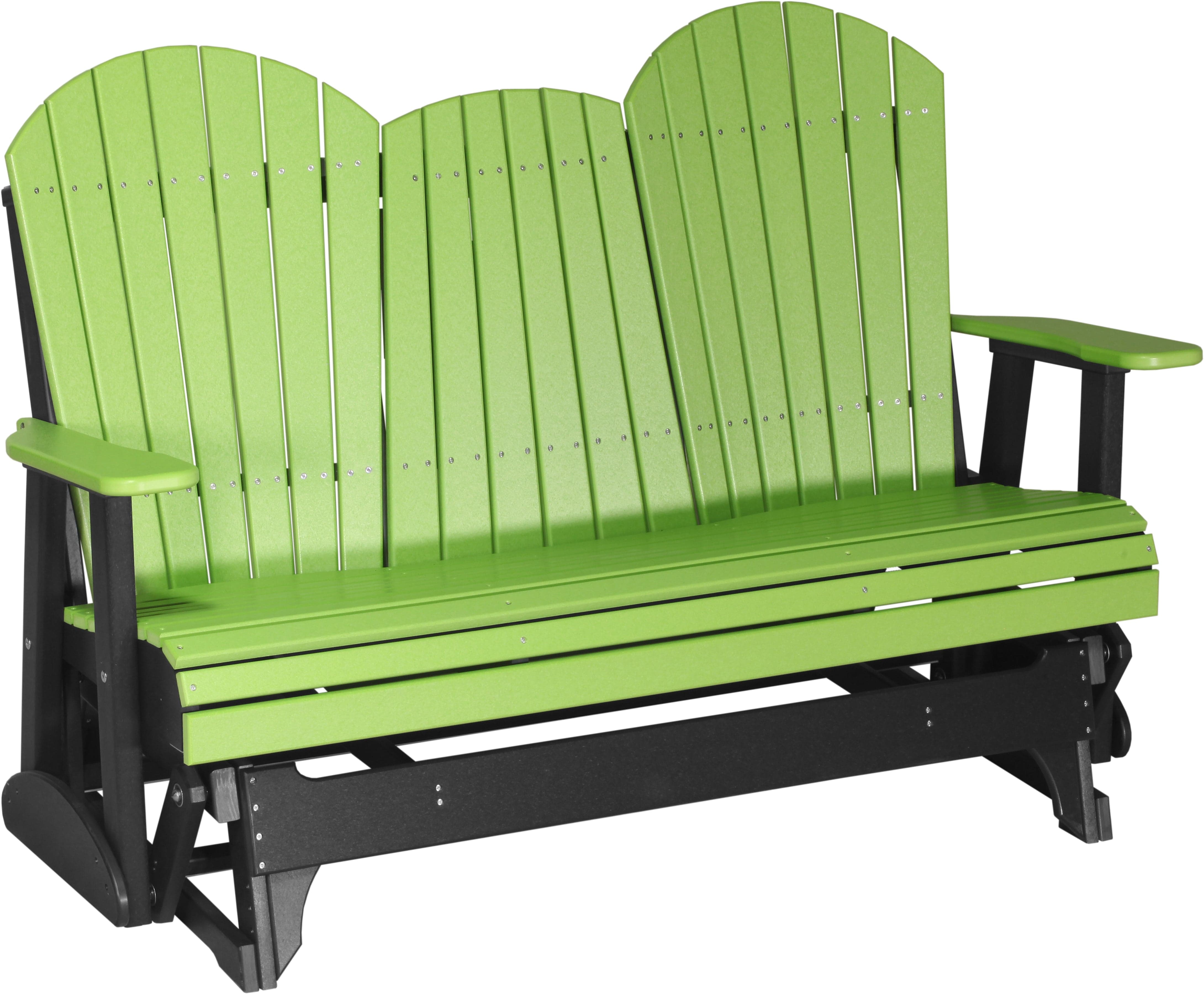 LuxCraft Adirondack Console 5-Foot Poly Composite Patio Glider