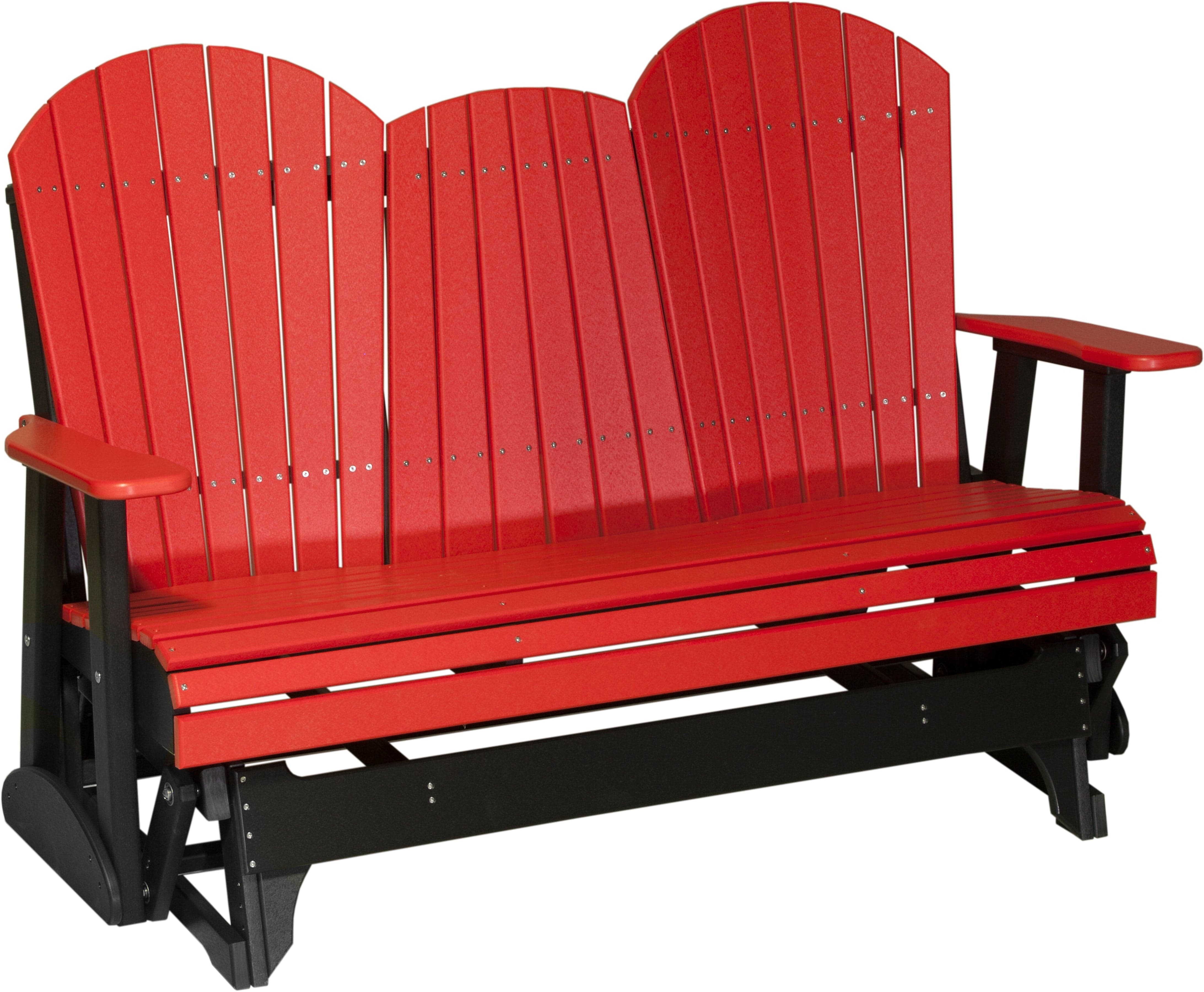 LuxCraft Adirondack Console 5-Foot Poly Composite Patio Glider