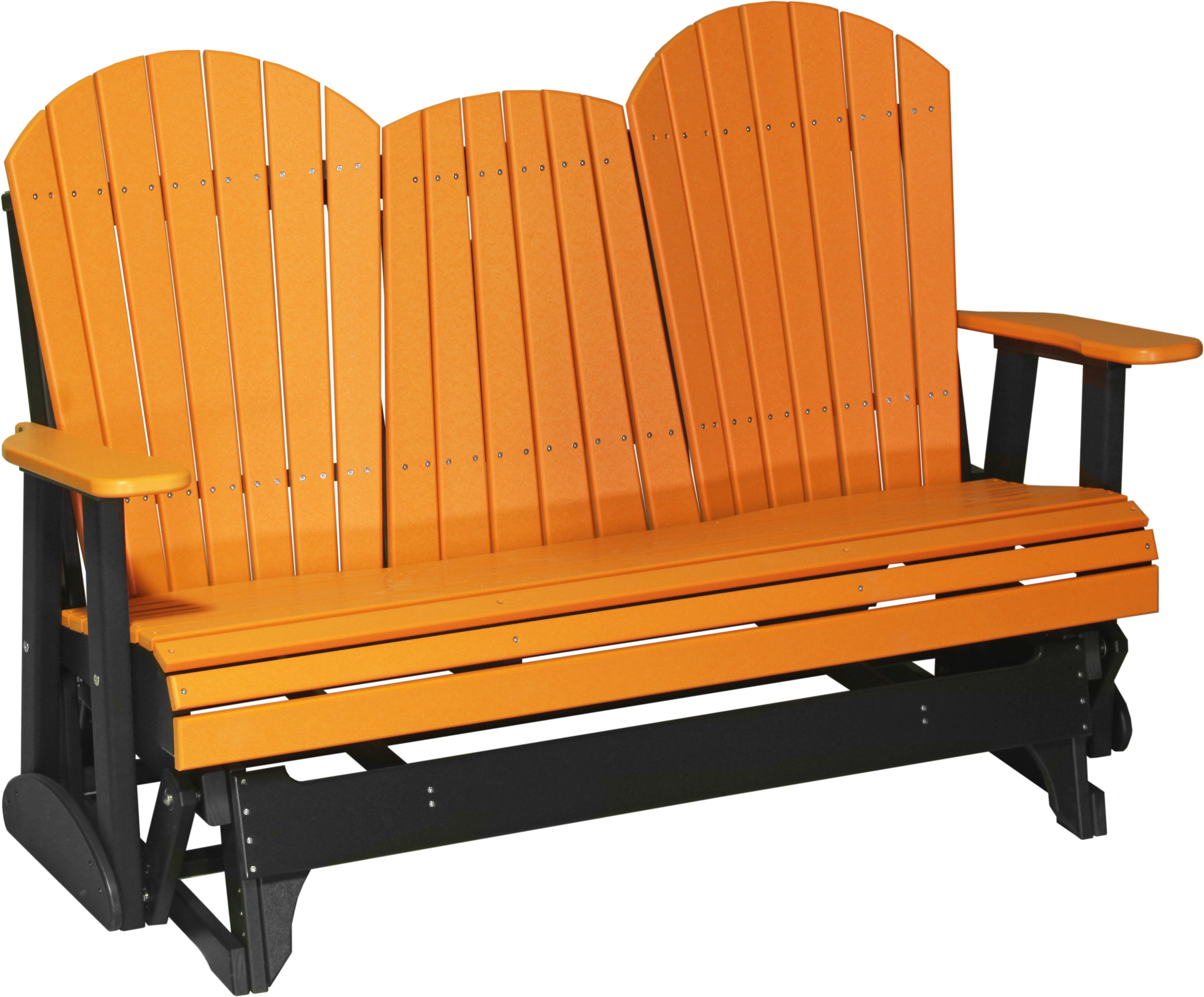 LuxCraft Adirondack Console 5-Foot Poly Composite Patio Glider