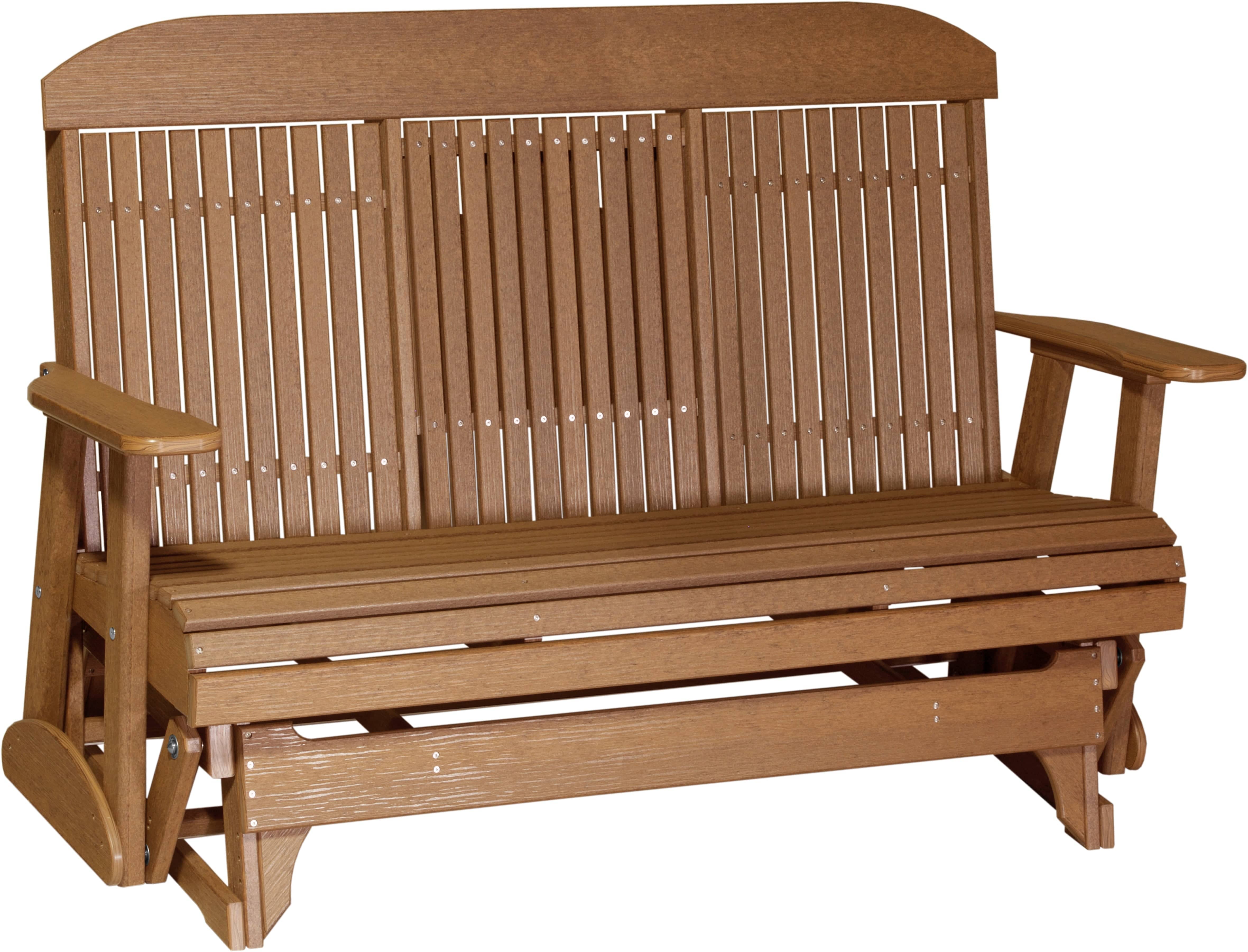 LuxCraft Classic Highback Console 5-Foot Poly Composite Patio Glider