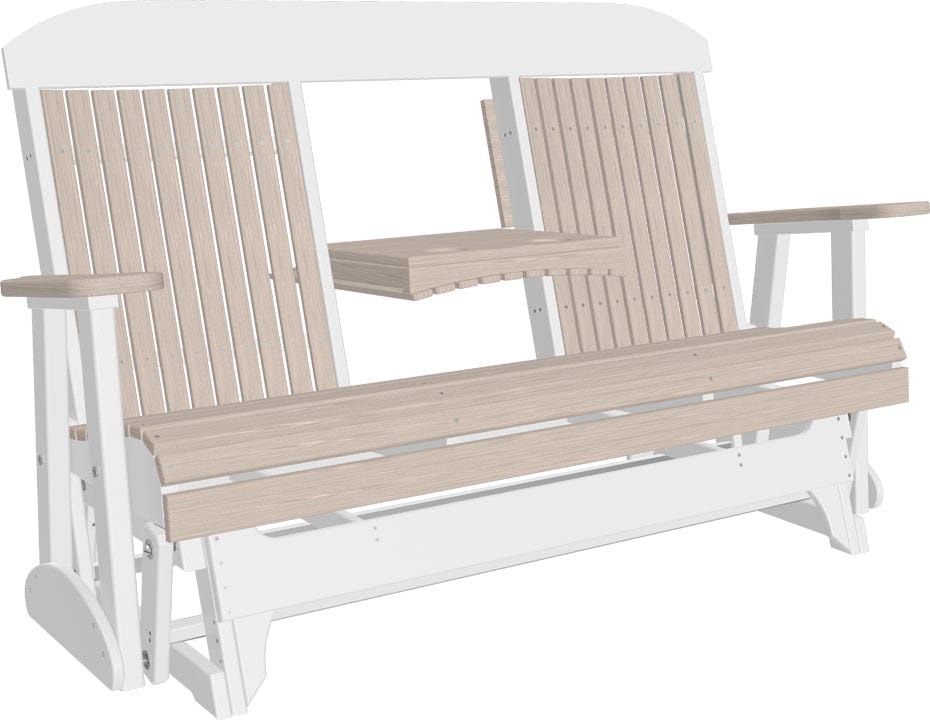 LuxCraft Classic Highback Console 5-Foot Poly Composite Patio Glider