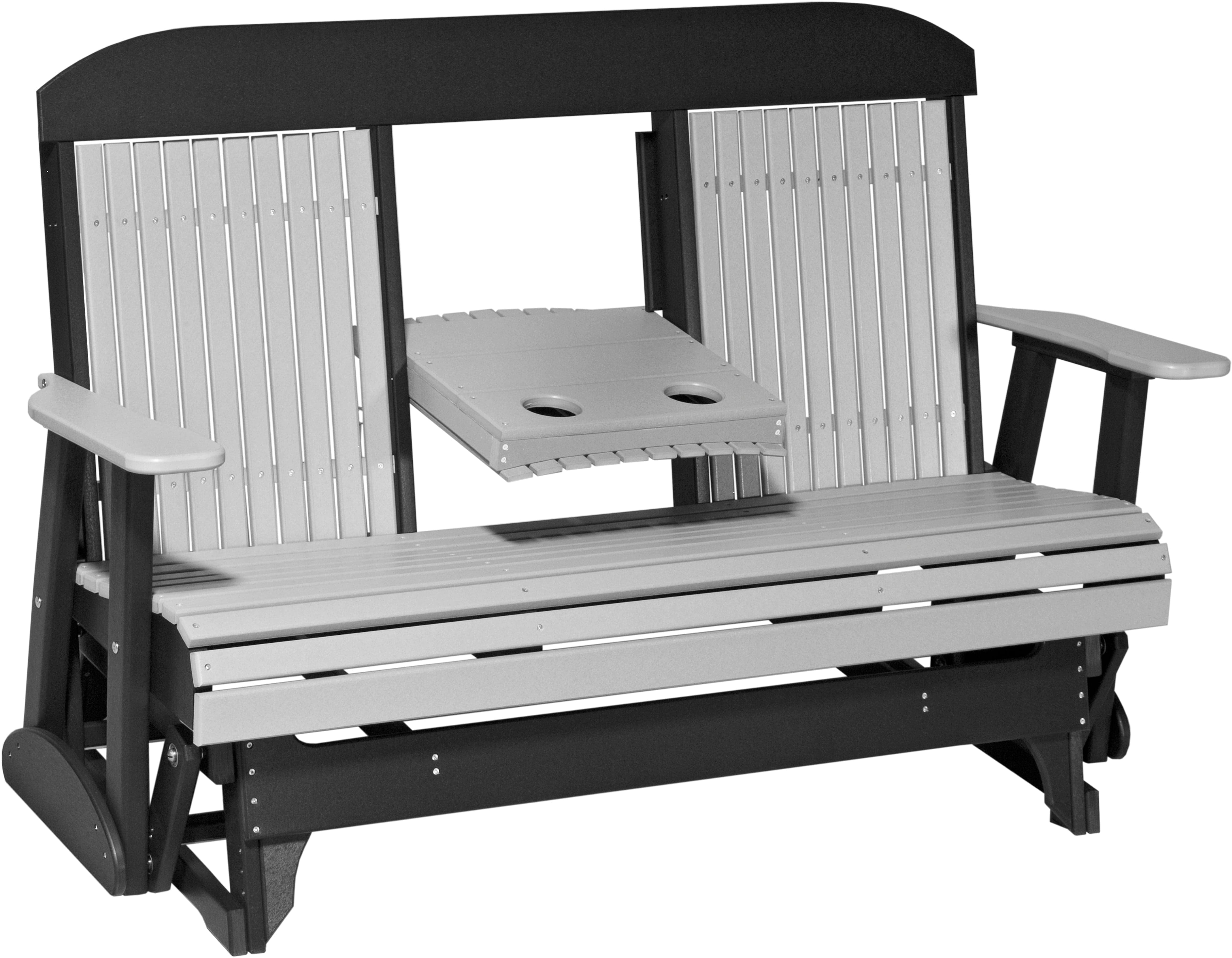 LuxCraft Classic Highback Console 5-Foot Poly Composite Patio Glider