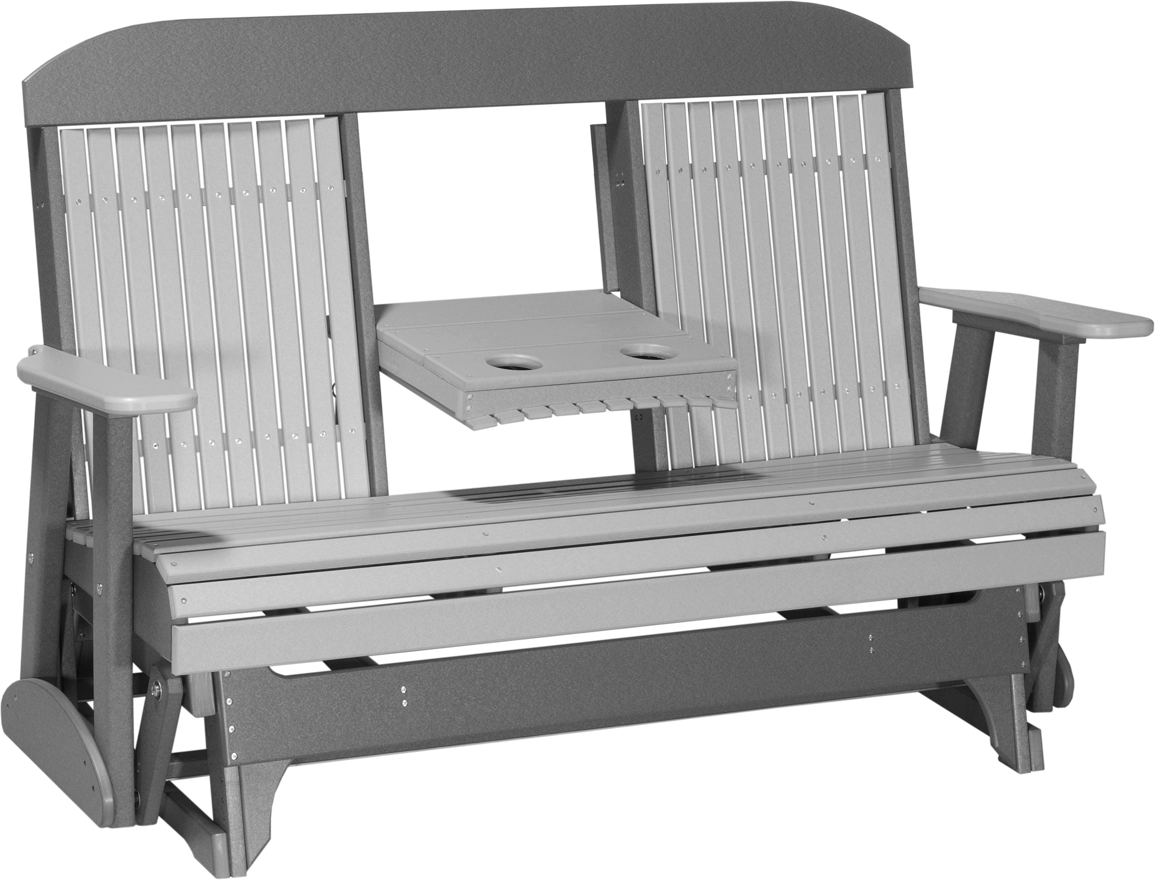 LuxCraft Classic Highback Console 5-Foot Poly Composite Patio Glider