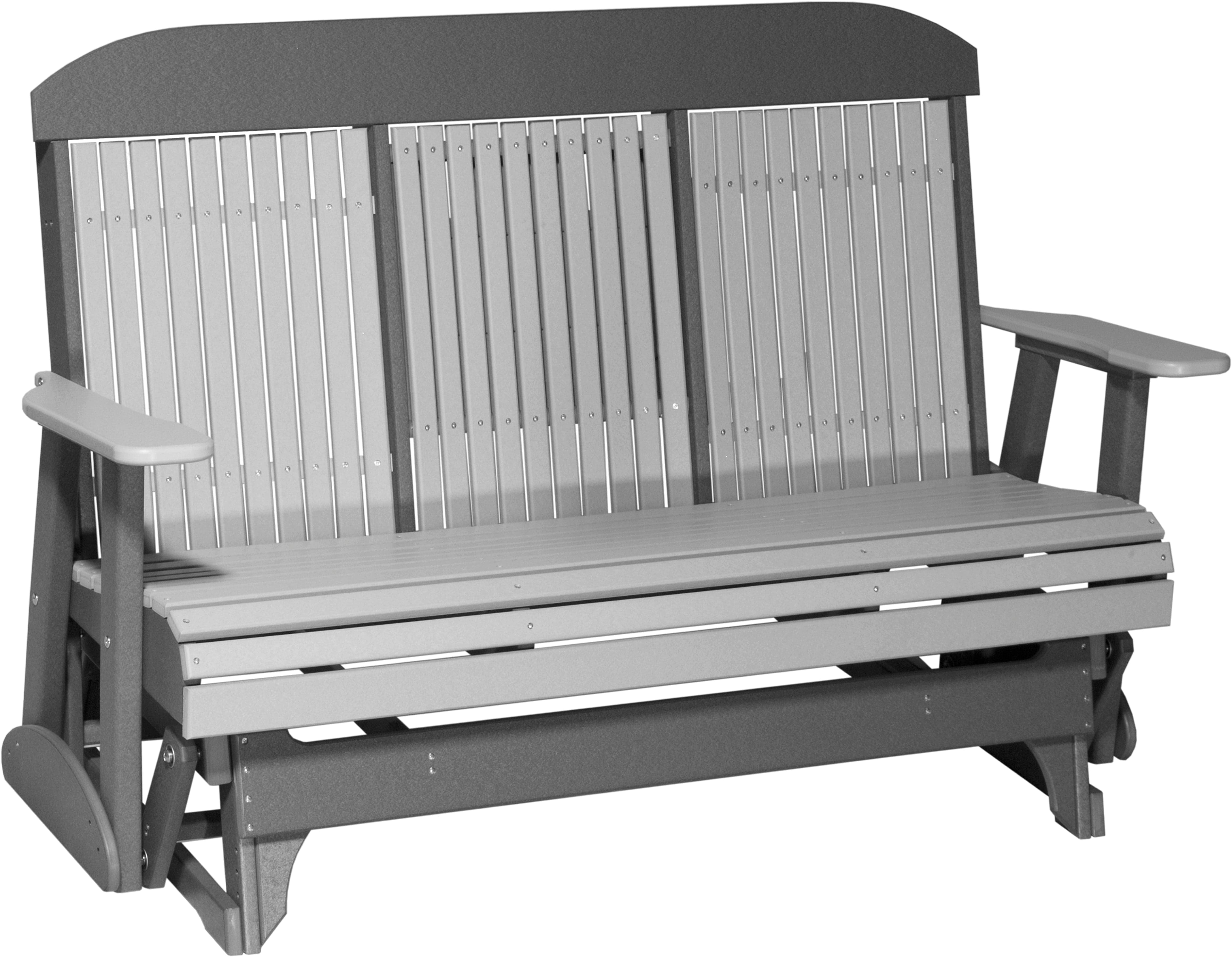 LuxCraft Classic Highback Console 5-Foot Poly Composite Patio Glider