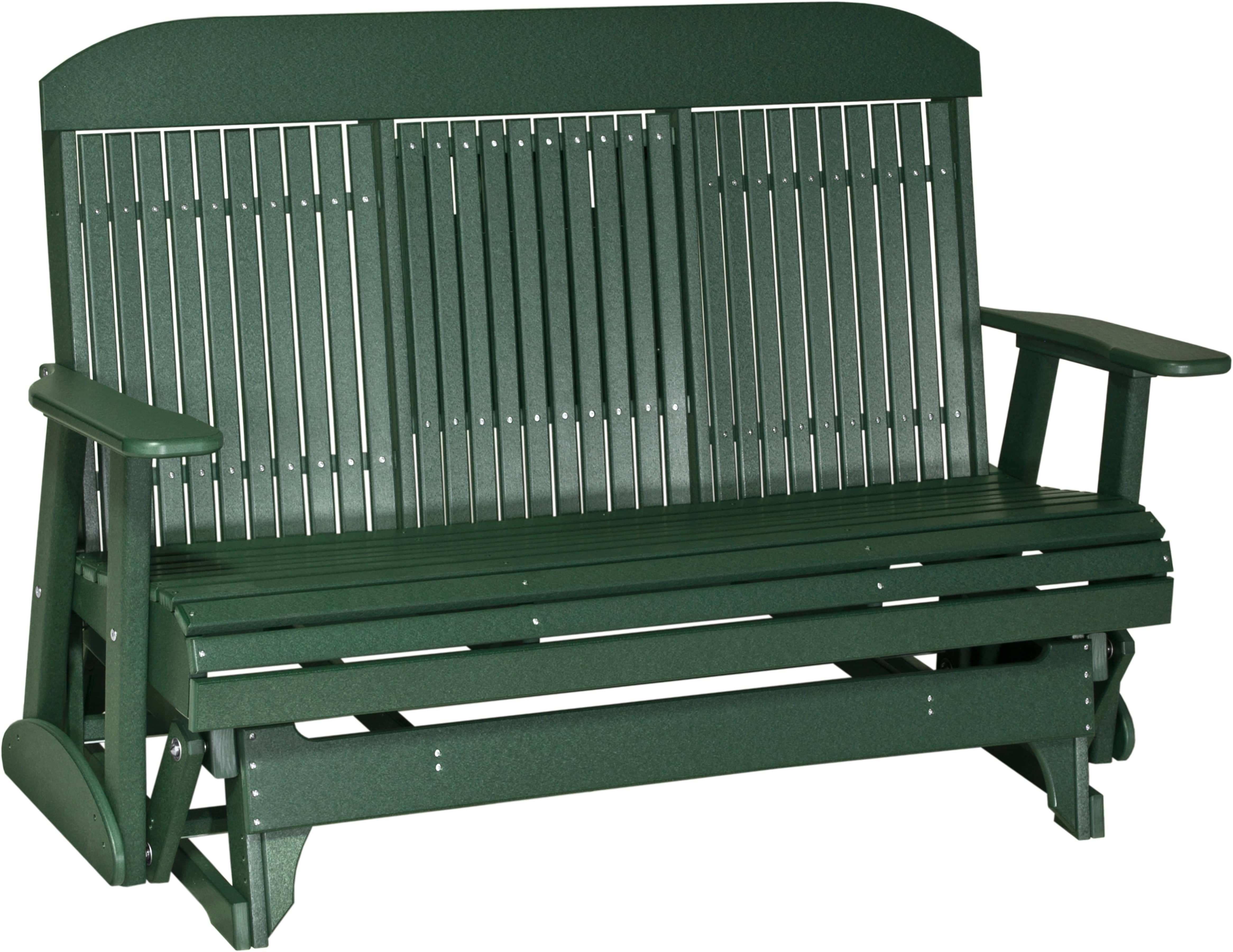 LuxCraft Classic Highback Console 5-Foot Poly Composite Patio Glider