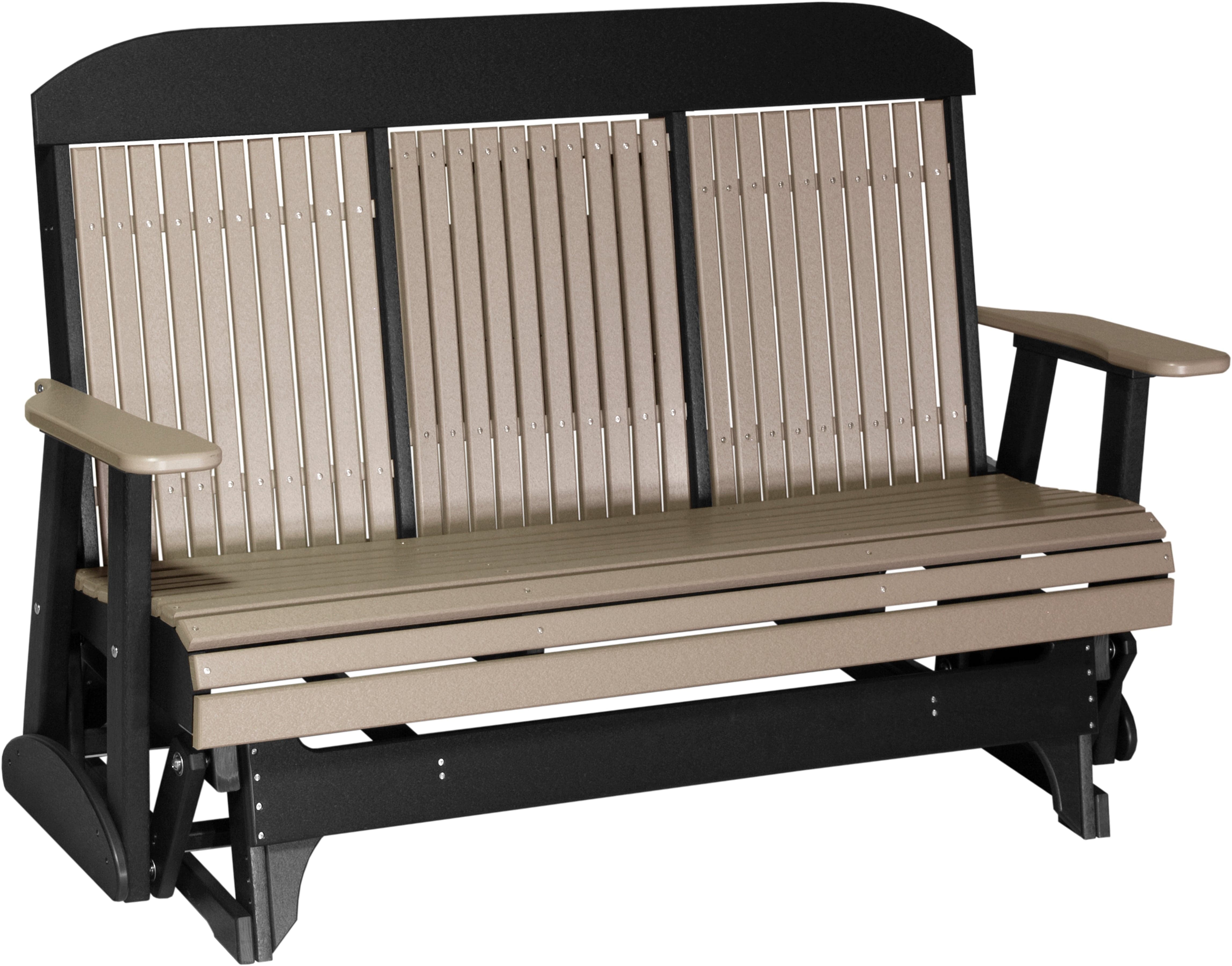 LuxCraft Classic Highback Console 5-Foot Poly Composite Patio Glider
