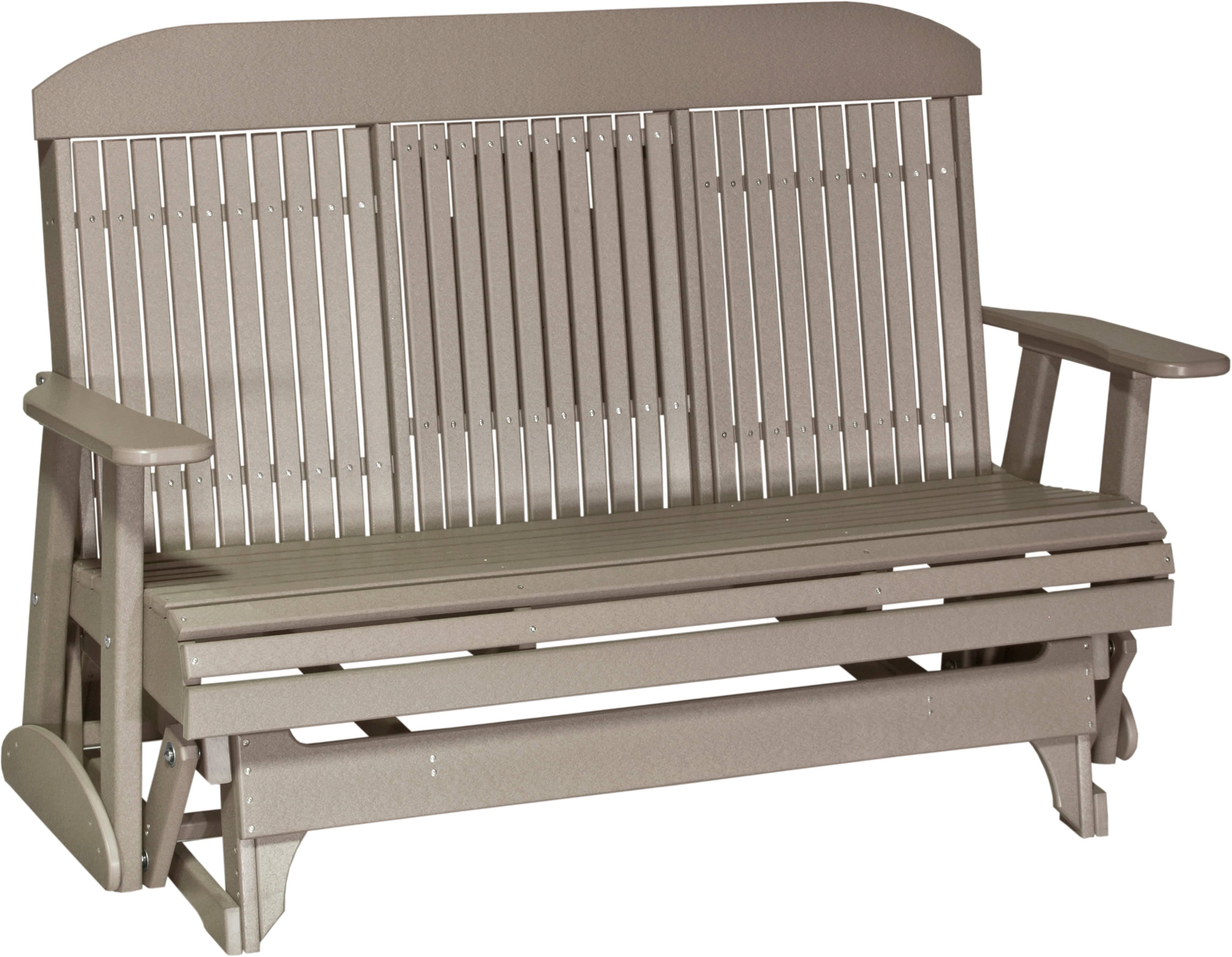 LuxCraft Classic Highback Console 5-Foot Poly Composite Patio Glider