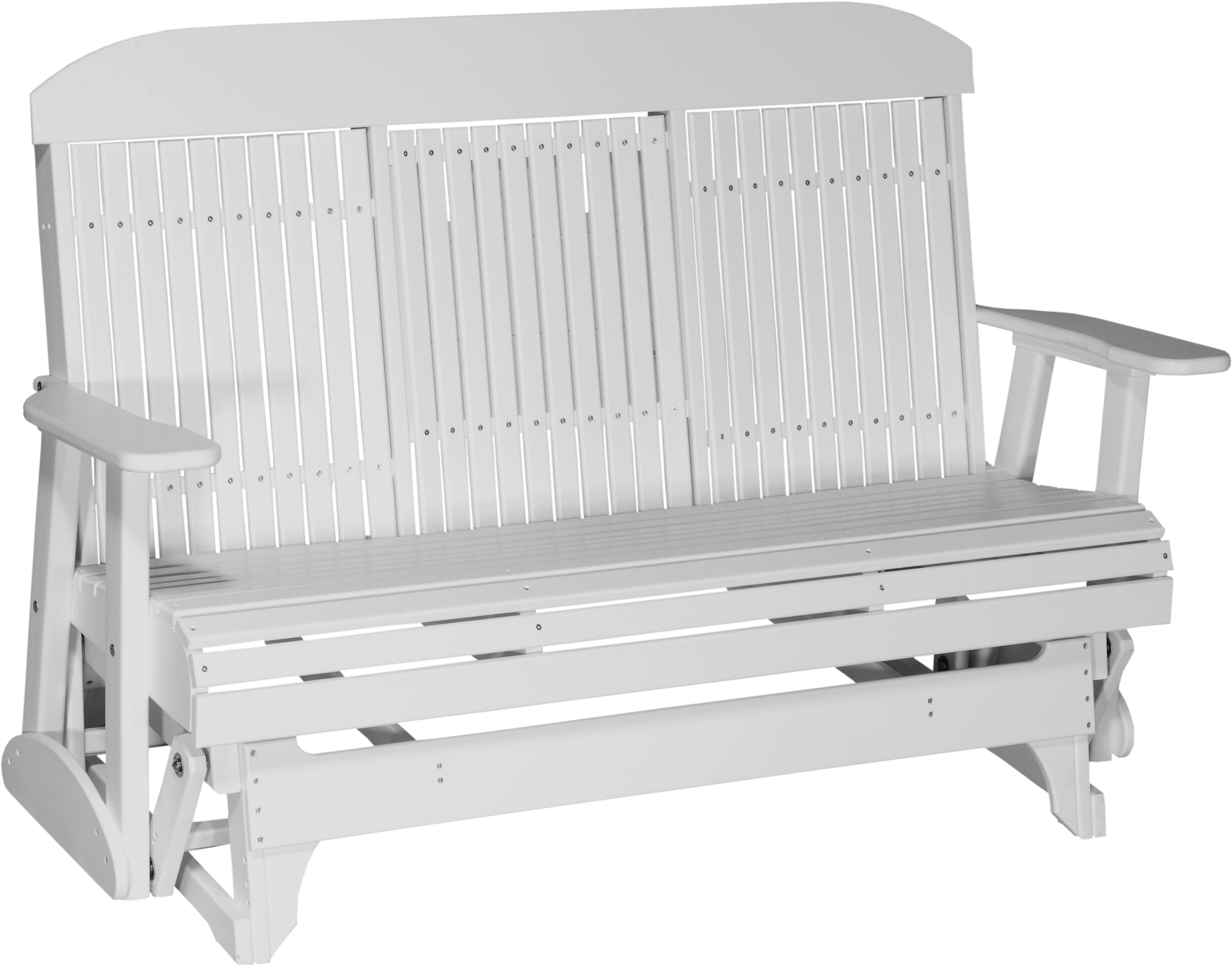 LuxCraft Classic Highback Console 5-Foot Poly Composite Patio Glider