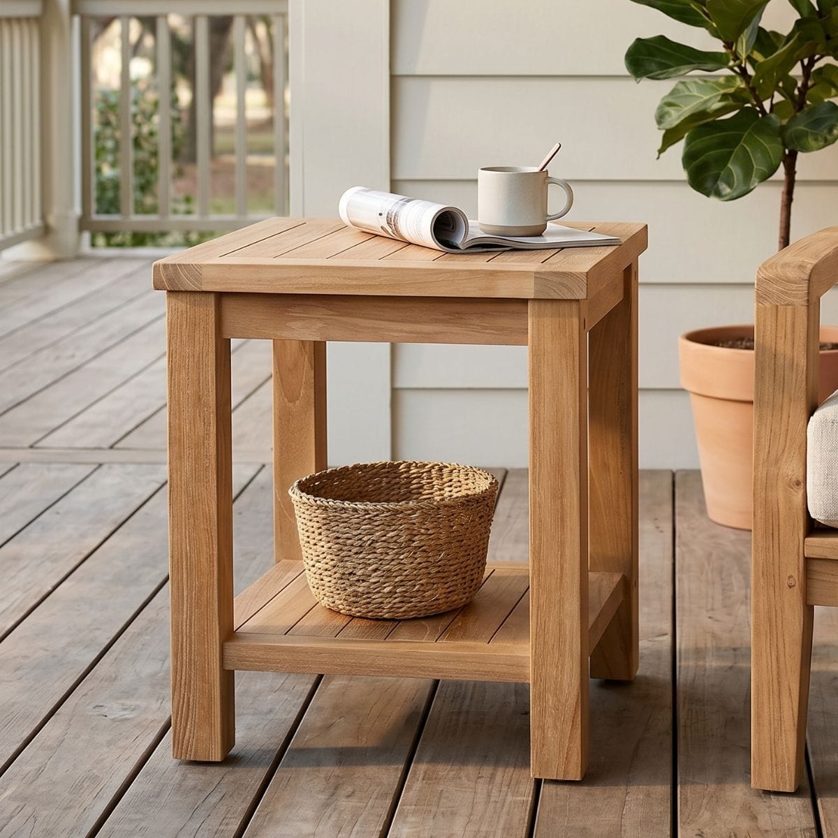 East Green Grade-A Teak Side Table