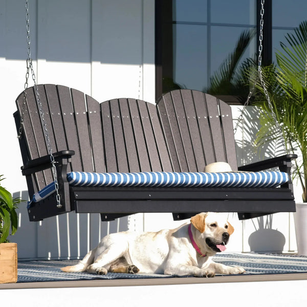 5 Foot Adirondack Poly Swing in Black